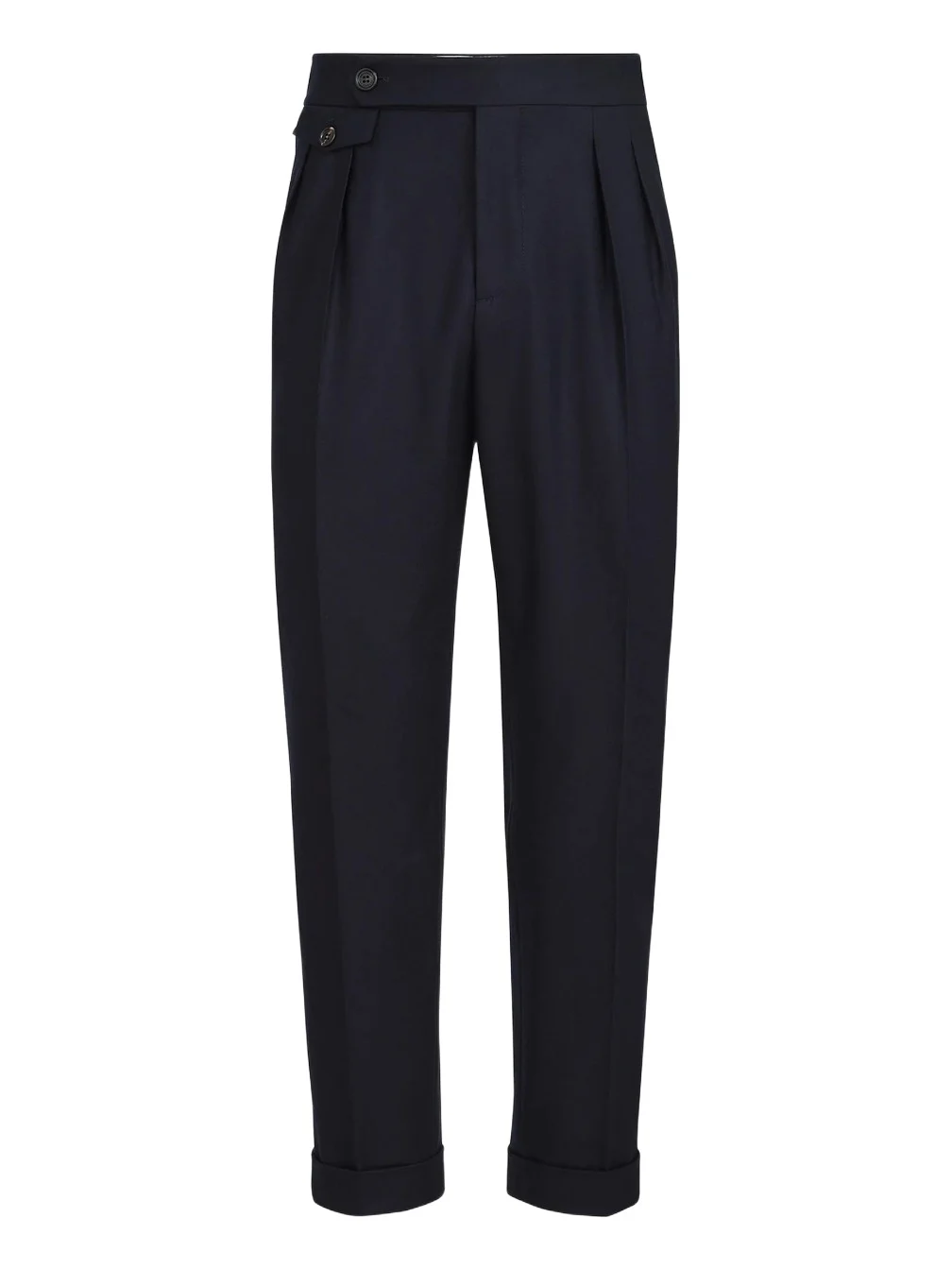 Brunello Cucinelli Men's Virgin Wool Flannel Trousers in Twisted Cotton Gabardine