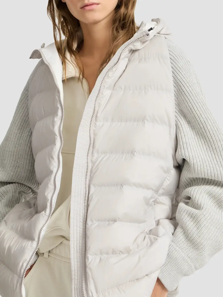 Brunello Cucinelli Women's Water-Resistant Matte Nylon Hooded Down Jacket | Thumbnail 4 Brunello Cucinelli Women's Water-Resistant Matte Nylon Hooded Down Jacket | Thumbnail 4