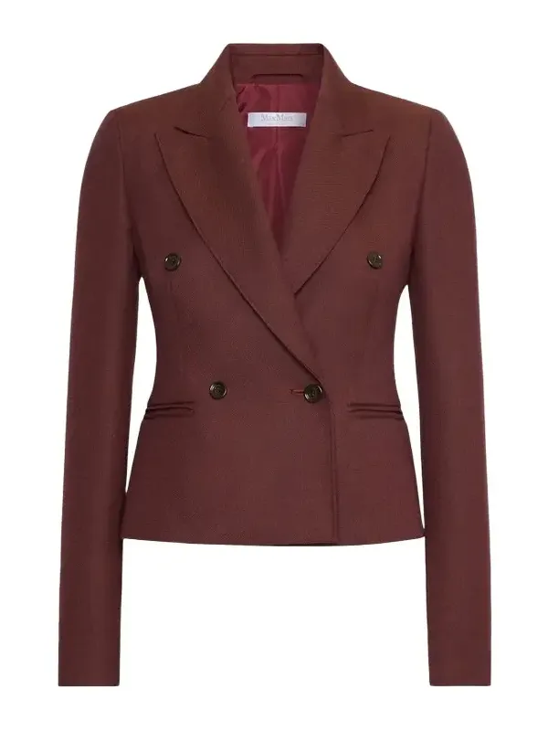 Women's Denim Effect Wool Double Breasted Jacket Women's Denim Effect Wool Double Breasted Jacket