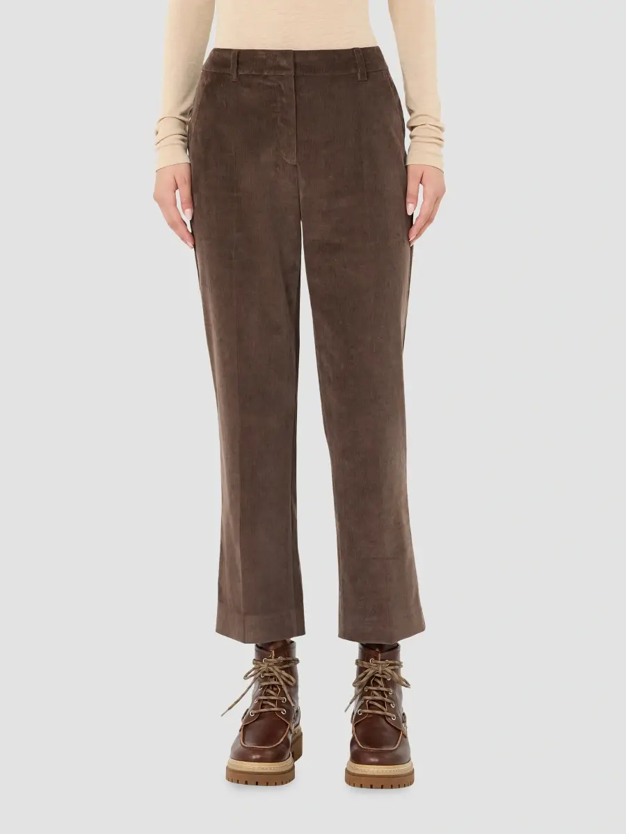 Weekend Max Mara Women's Cotton Velvet Cropped Trousers | Thumbnail 3 Weekend Max Mara Women's Cotton Velvet Cropped Trousers | Thumbnail 3