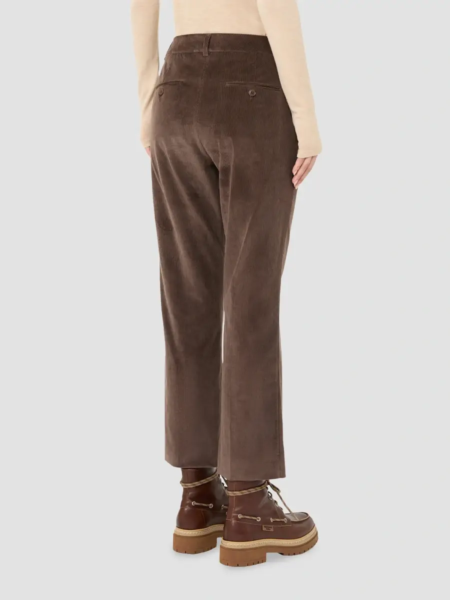 Weekend Max Mara Women's Cotton Velvet Cropped Trousers | Thumbnail 4 Weekend Max Mara Women's Cotton Velvet Cropped Trousers | Thumbnail 4