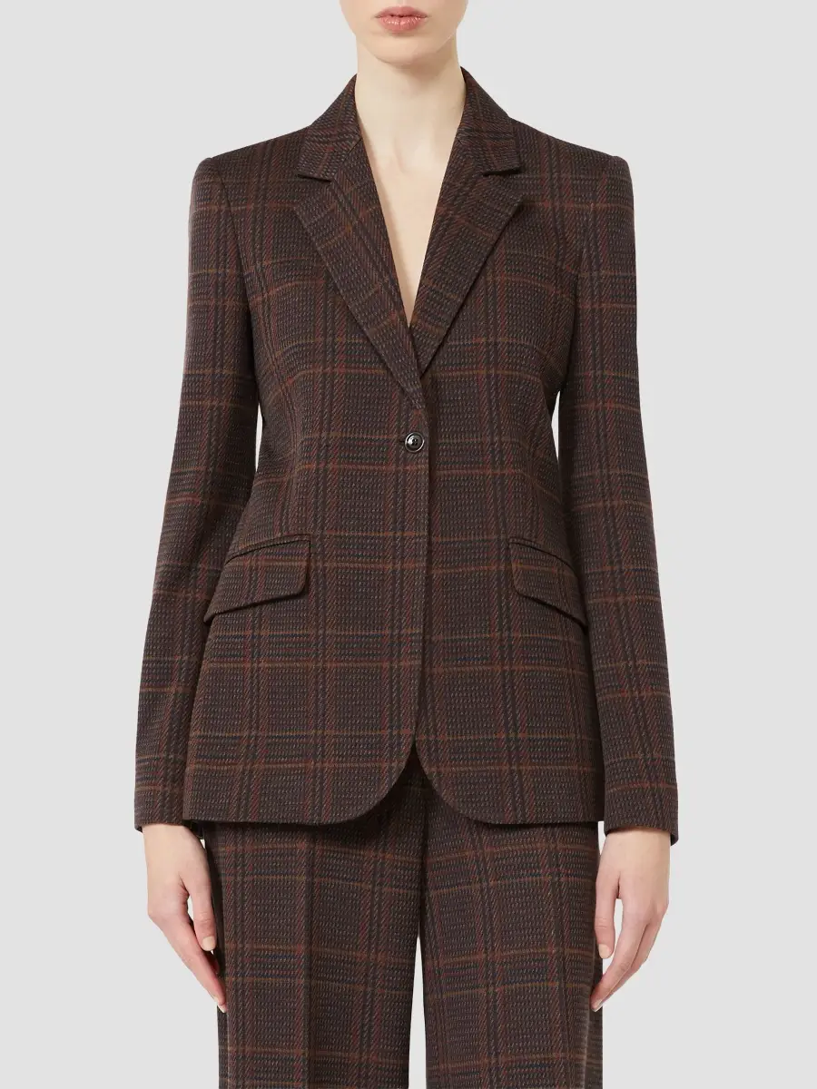 Max Mara Women's Wool and Cotton Single Breasted Blazer | Thumbnail 3 Max Mara Women's Wool and Cotton Single Breasted Blazer | Thumbnail 3