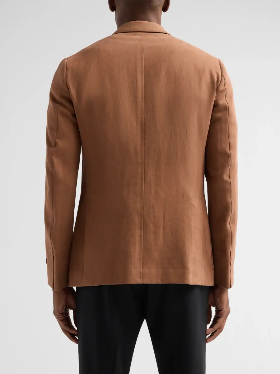 Isaia Men's Linen Double-Breasted Blazer | Thumbnail 3 Isaia Men's Linen Double-Breasted Blazer | Thumbnail 3