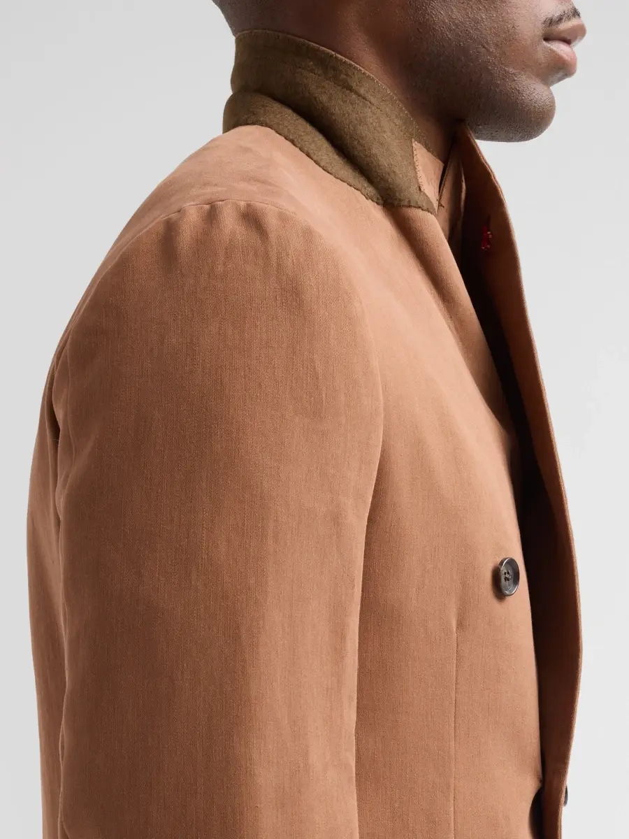 Isaia Men's Linen Double-Breasted Blazer | Thumbnail 7 Isaia Men's Linen Double-Breasted Blazer | Thumbnail 7