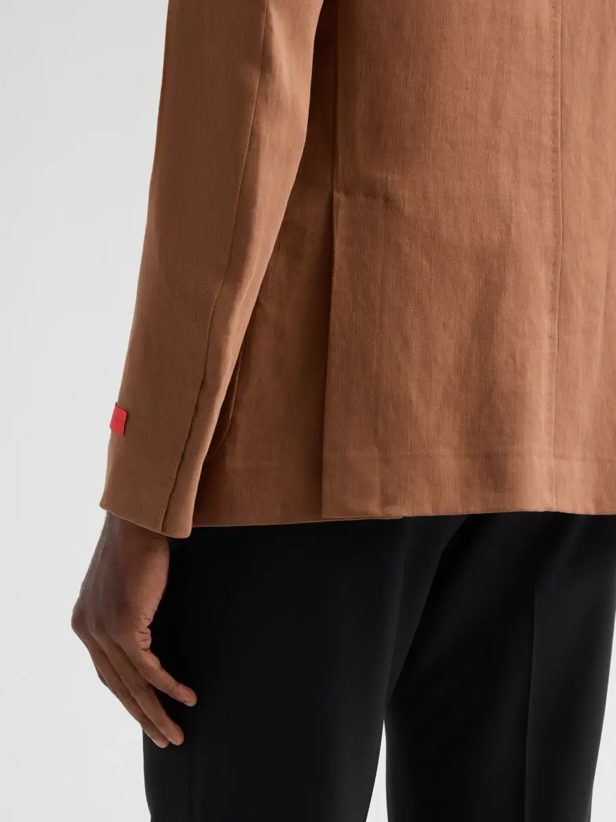 Isaia Men's Linen Double-Breasted Blazer | Thumbnail 8 Isaia Men's Linen Double-Breasted Blazer | Thumbnail 8