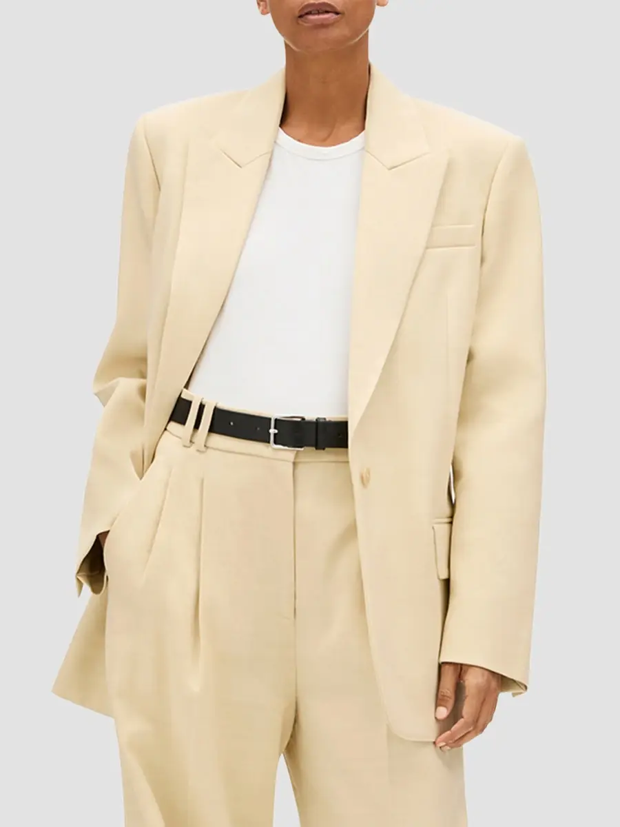 Another Tomorrow Women's Oversized Tailored Jacket | Thumbnail 4
