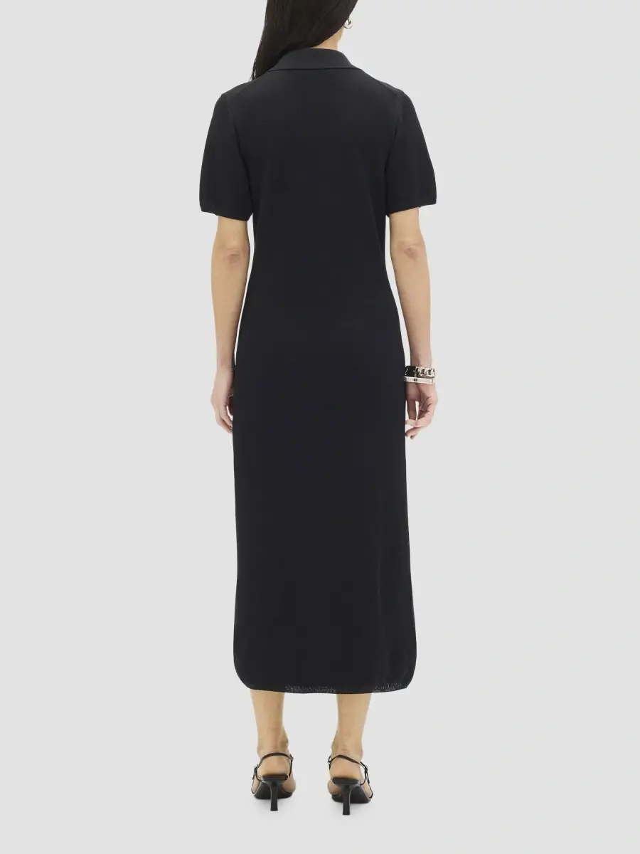 Another Tomorrow Women's Pique Polo Dress | Thumbnail 4 Another Tomorrow Women's Pique Polo Dress | Thumbnail 4
