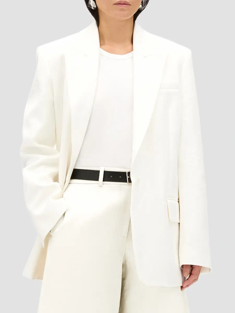 Another Tomorrow Women's Oversized Tailored Jacket | Thumbnail 3