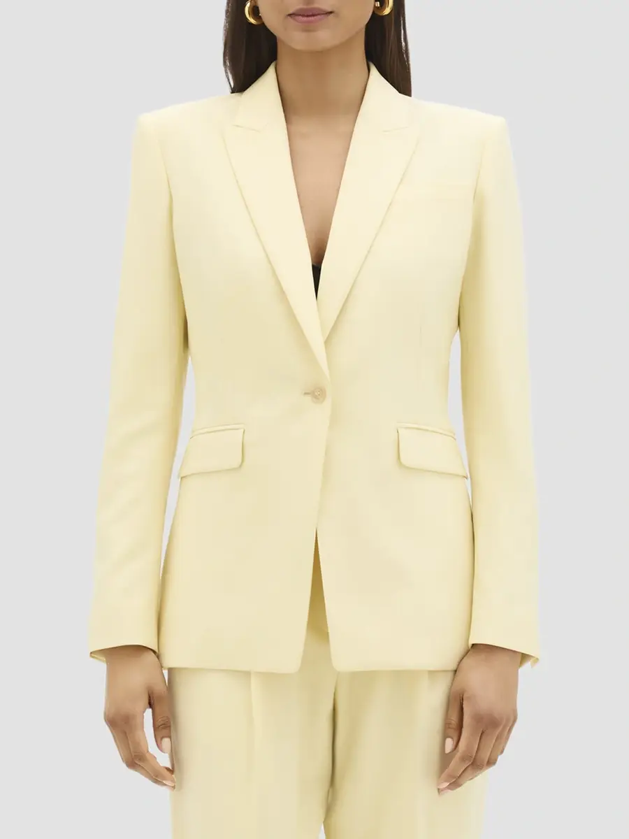 Another Tomorrow Women's Single Button Jacket | Thumbnail 2 Another Tomorrow Women's Single Button Jacket | Thumbnail 2