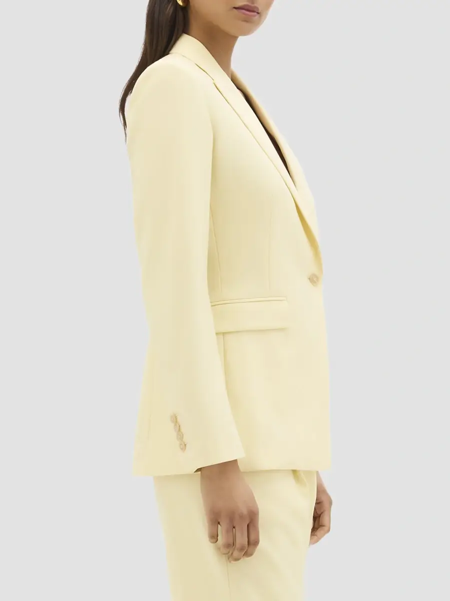 Another Tomorrow Women's Single Button Jacket | Thumbnail 3 Another Tomorrow Women's Single Button Jacket | Thumbnail 3