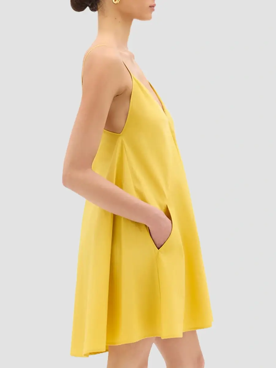 Another Tomorrow Women's Flare Sun Dress | Thumbnail 3