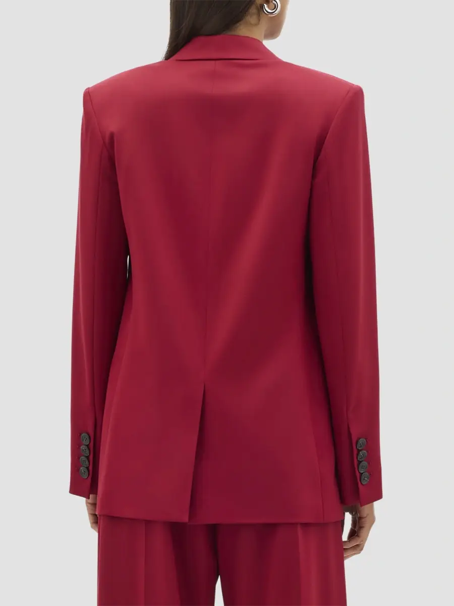 Another Tomorrow Women's Single Button Relaxed Jacket | Thumbnail 4