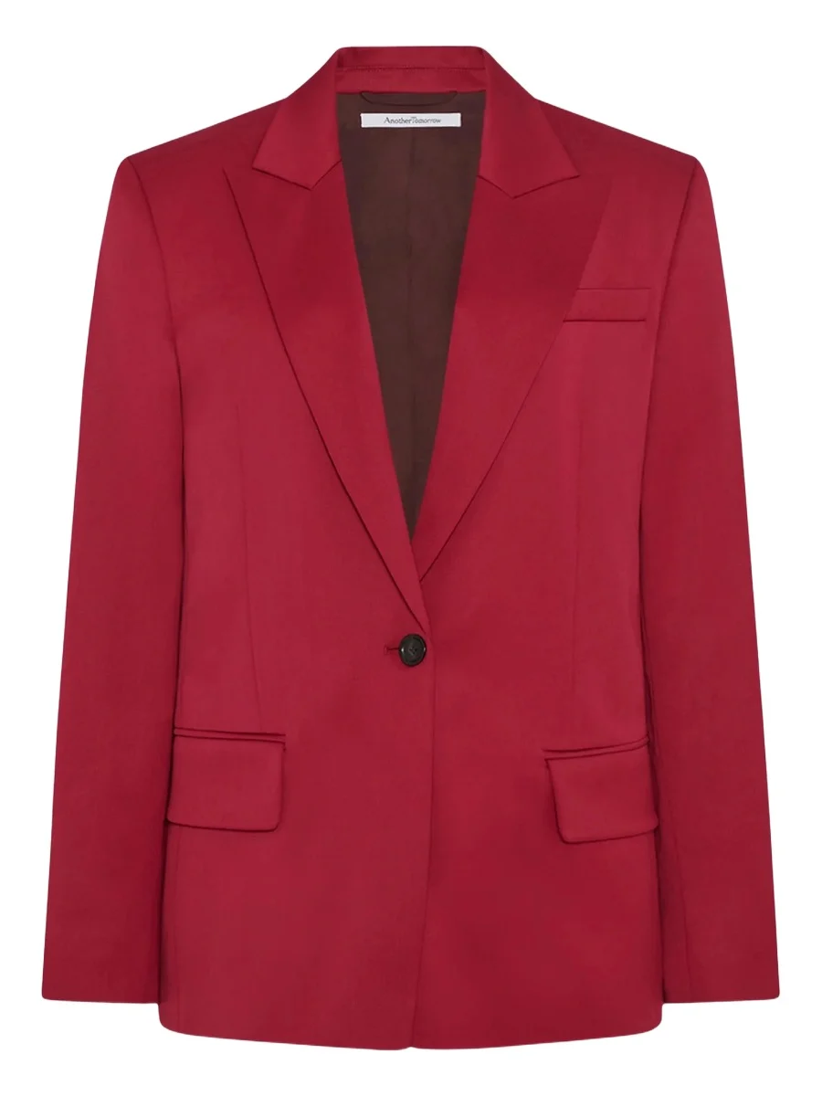 Another Tomorrow Women's Single Button Relaxed Jacket