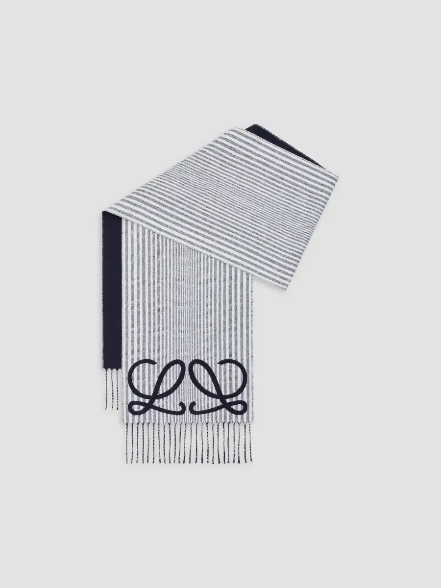 Loewe Men's Anagram Silk-Cashmere Scarf | Thumbnail 3 Loewe Men's Anagram Silk-Cashmere Scarf | Thumbnail 3