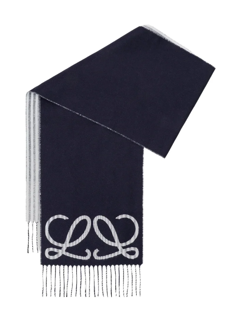 Loewe Men's Anagram Silk-Cashmere Scarf
