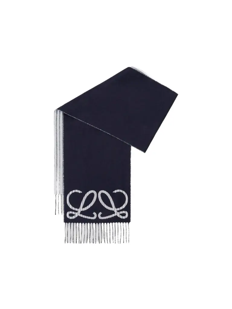 Loewe Men's Anagram Silk-Cashmere Scarf