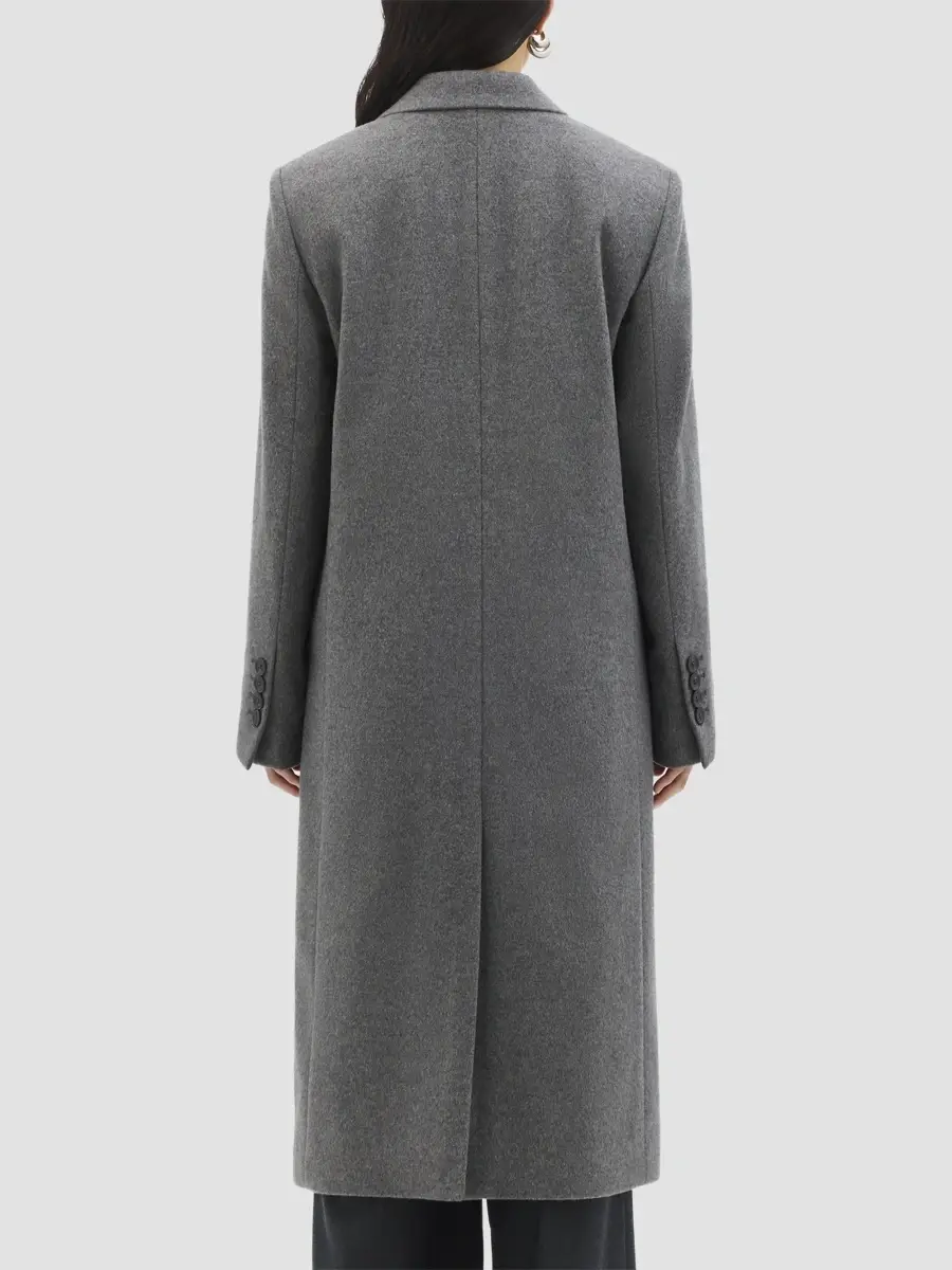 Another Tomorrow Women's Cashmere Tailored Overcoat | Thumbnail 4