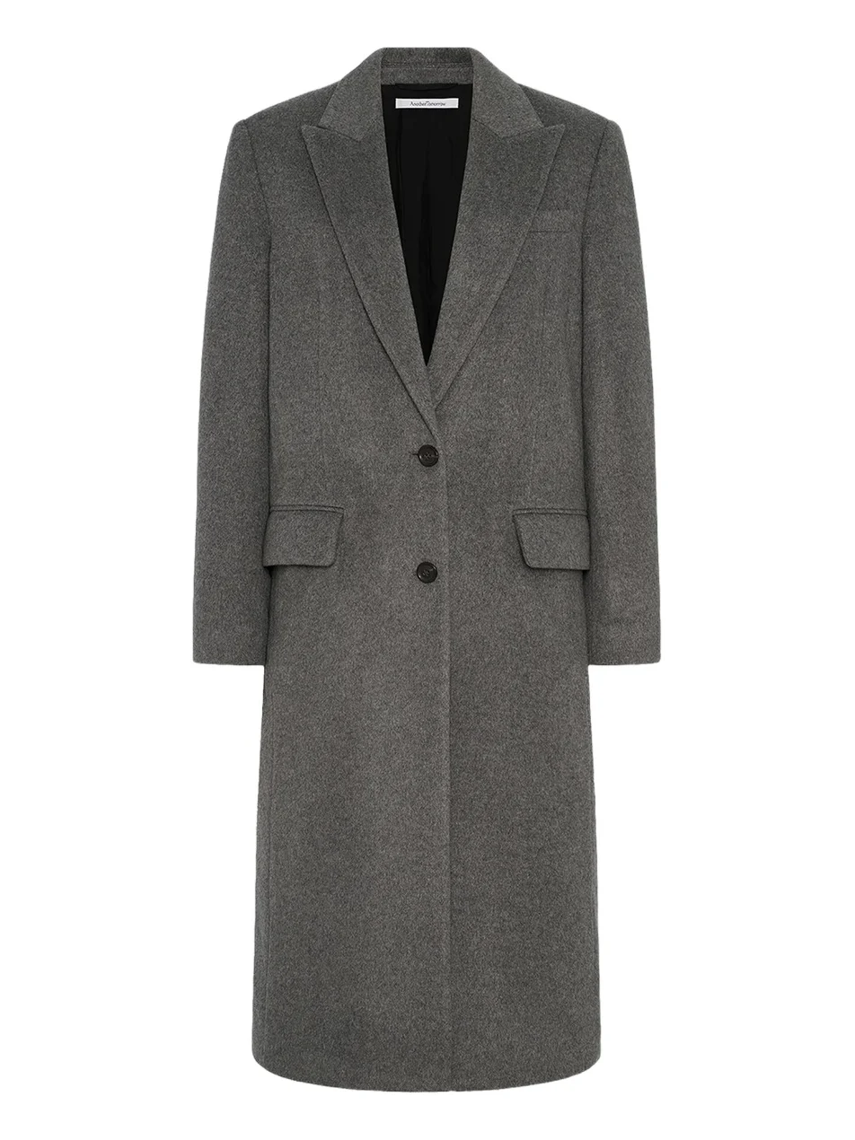 Another Tomorrow Women's Cashmere Tailored Overcoat