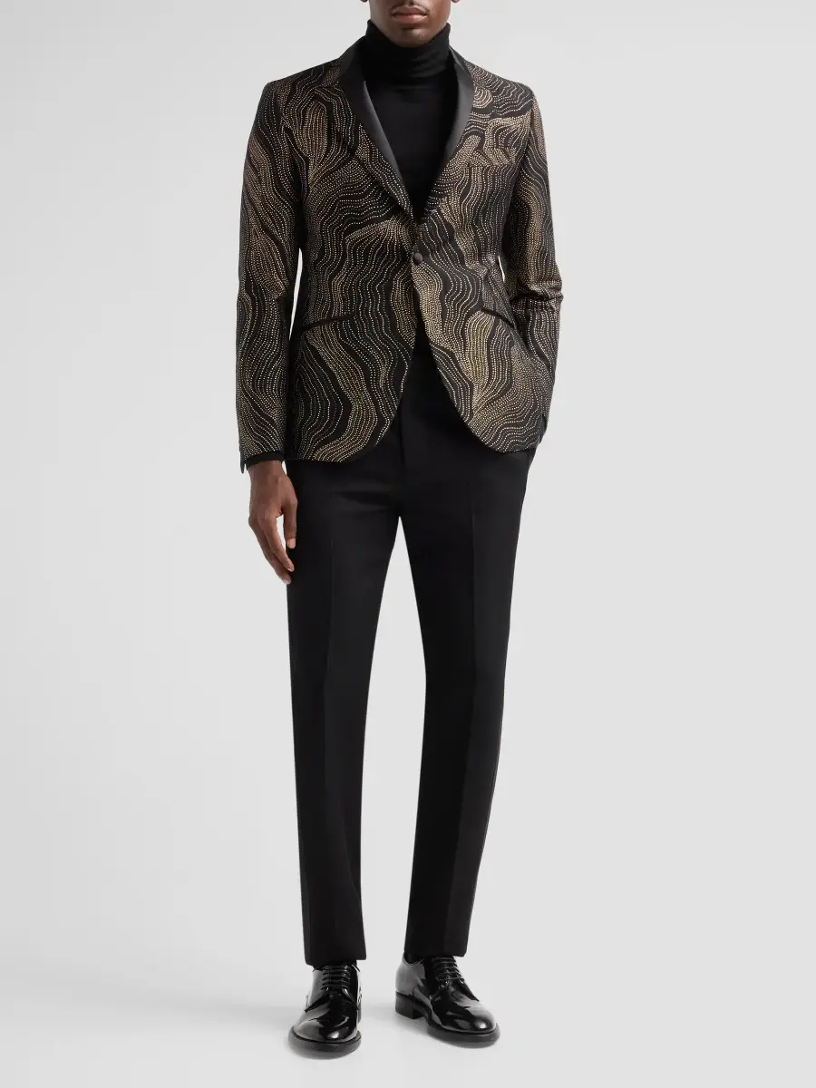 Pal Zileri Men's Swirl Ombré Silk Dinner Jacket | Thumbnail 2 Pal Zileri Men's Swirl Ombré Silk Dinner Jacket | Thumbnail 2