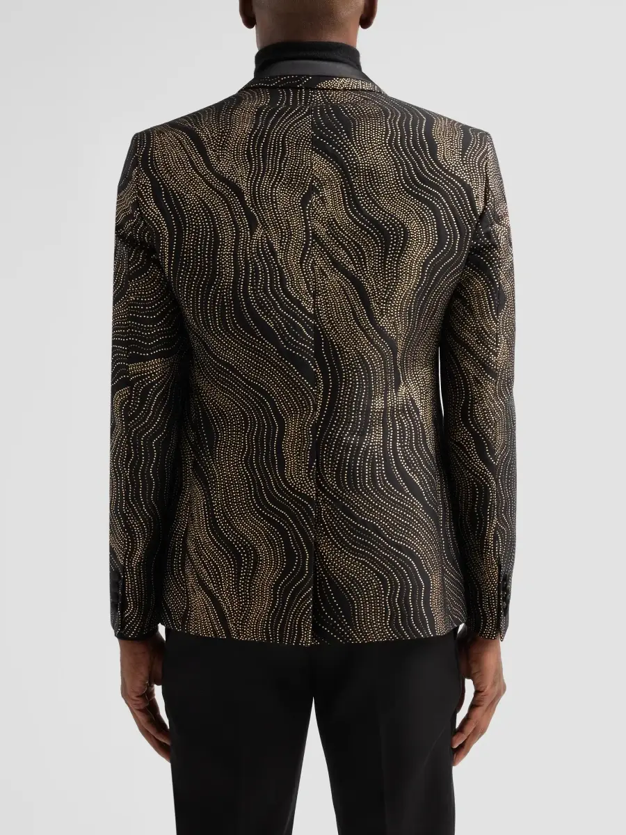 Pal Zileri Men's Swirl Ombré Silk Dinner Jacket | Thumbnail 3 Pal Zileri Men's Swirl Ombré Silk Dinner Jacket | Thumbnail 3