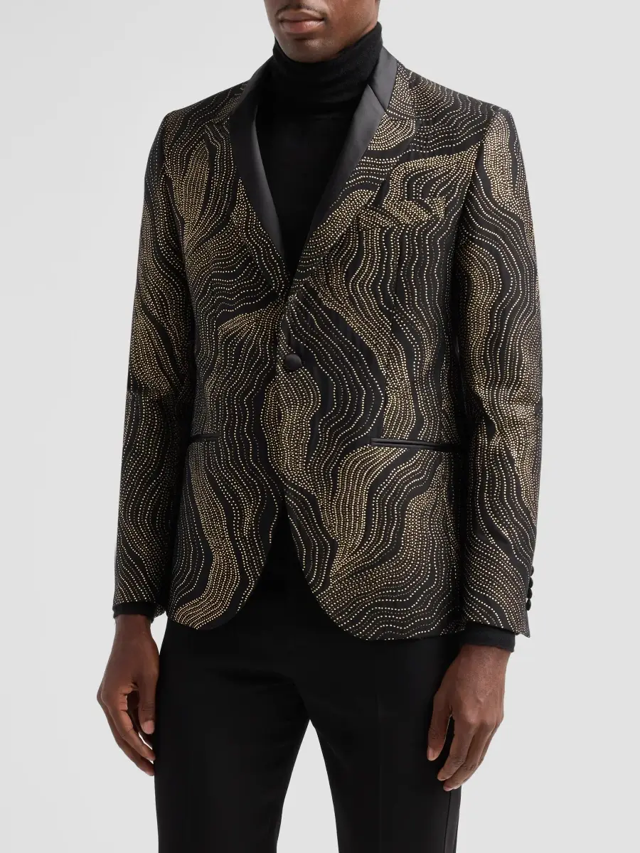Pal Zileri Men's Swirl Ombré Silk Dinner Jacket | Thumbnail 4 Pal Zileri Men's Swirl Ombré Silk Dinner Jacket | Thumbnail 4