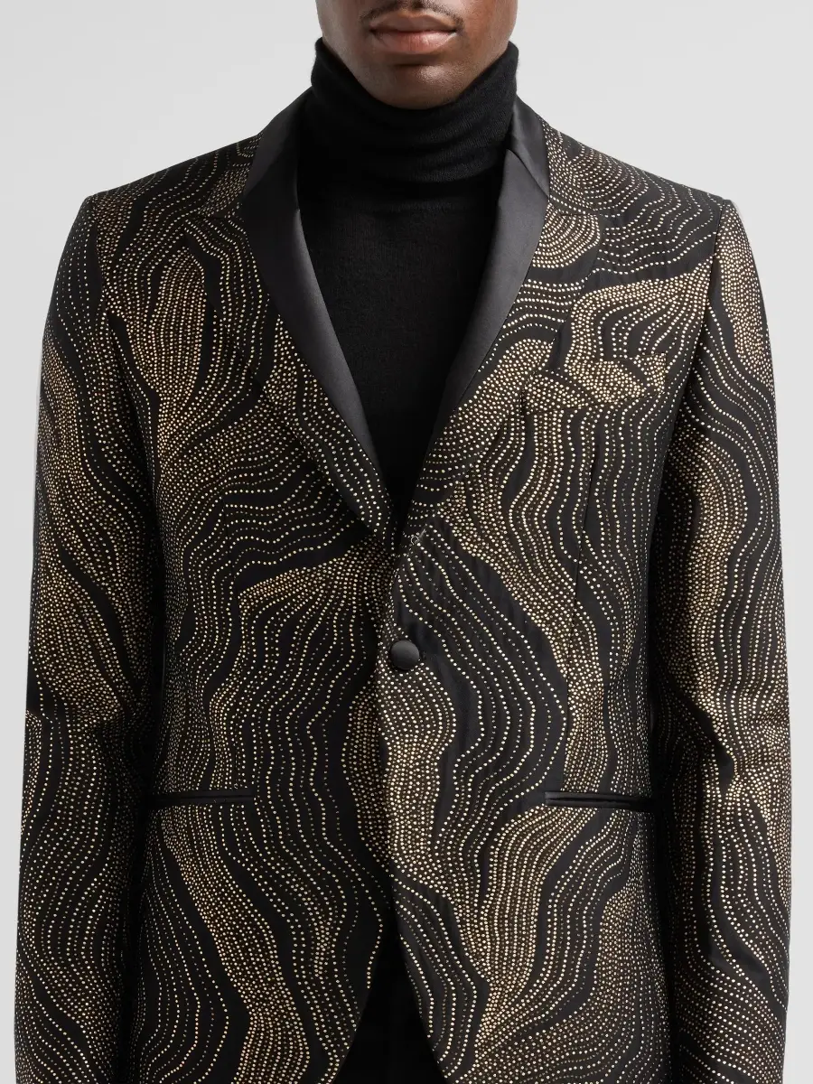 Pal Zileri Men's Swirl Ombré Silk Dinner Jacket | Thumbnail 5 Pal Zileri Men's Swirl Ombré Silk Dinner Jacket | Thumbnail 5