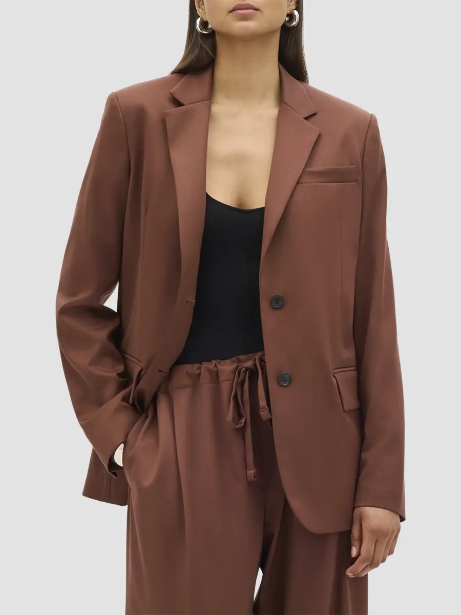 Another Tomorrow Women's Relaxed Blazer | Thumbnail 2