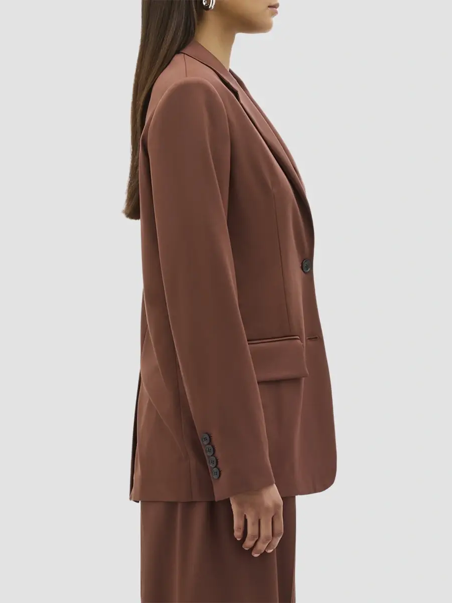 Another Tomorrow Women's Relaxed Blazer | Thumbnail 3