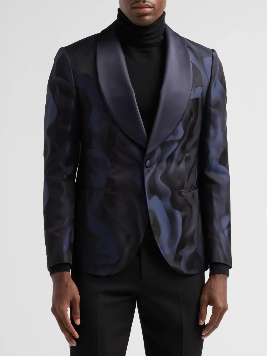 Pal Zileri Men's Abstract Print Cotton-Blend Jacket | Thumbnail 4 Pal Zileri Men's Abstract Print Cotton-Blend Jacket | Thumbnail 4