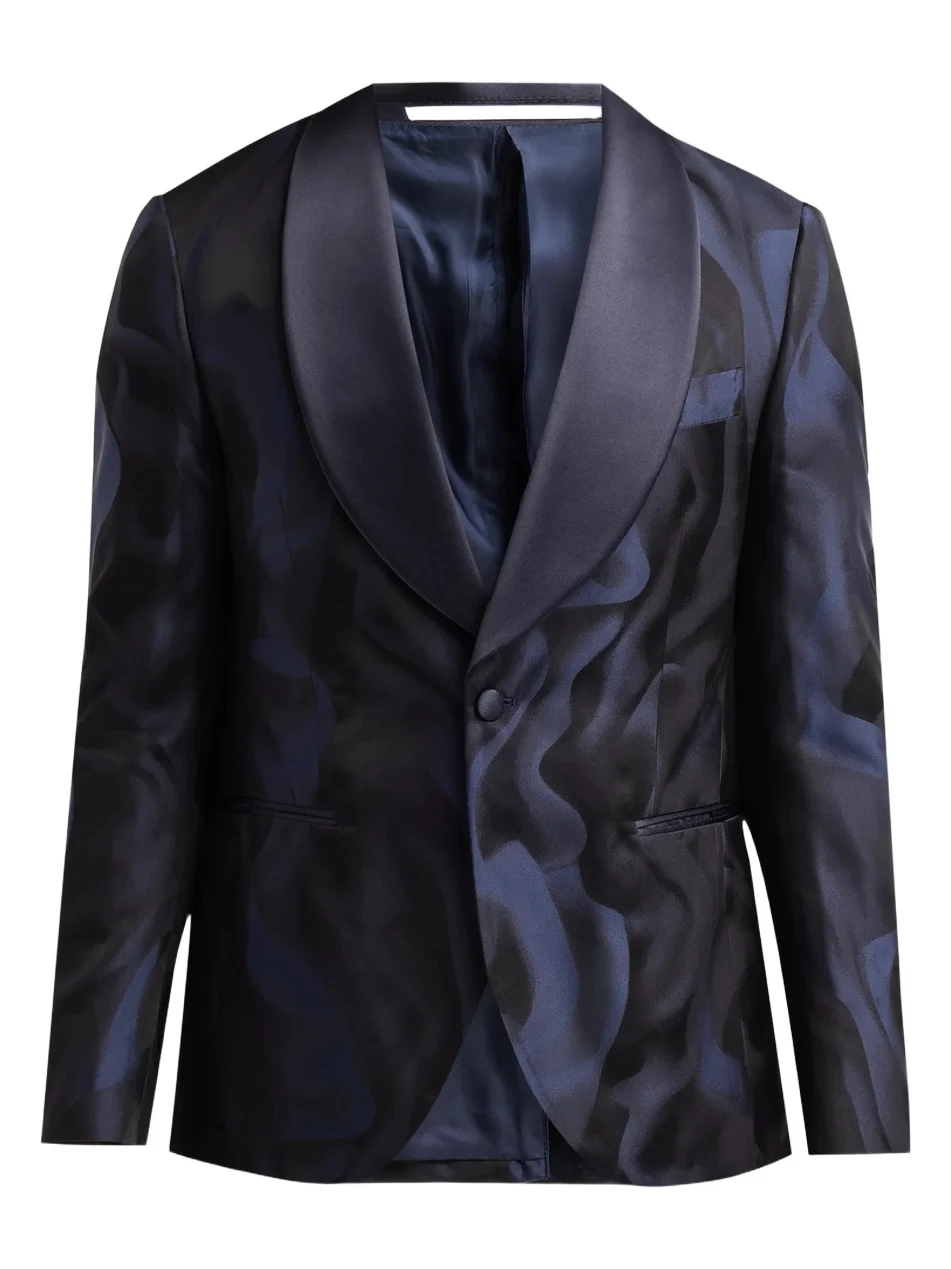 Pal Zileri Men's Abstract Print Cotton-Blend Jacket