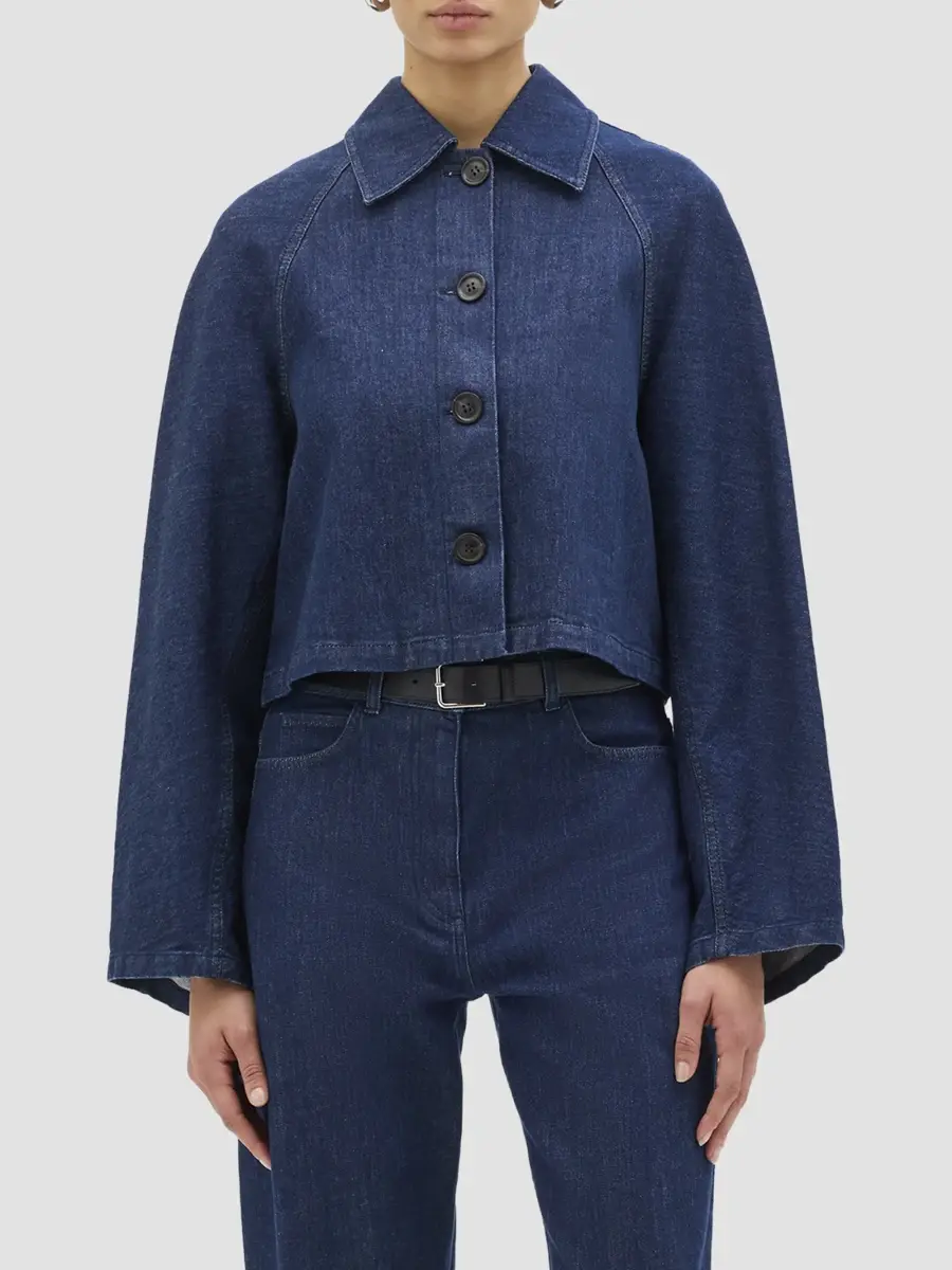 Another Tomorrow Women's Denim Jacket | Thumbnail 2 Another Tomorrow Women's Denim Jacket | Thumbnail 2
