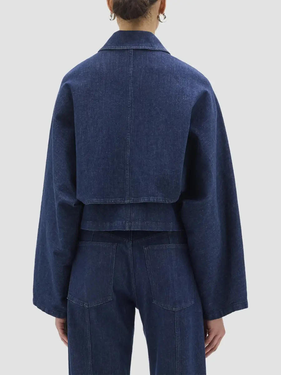 Another Tomorrow Women's Denim Jacket | Thumbnail 4 Another Tomorrow Women's Denim Jacket | Thumbnail 4