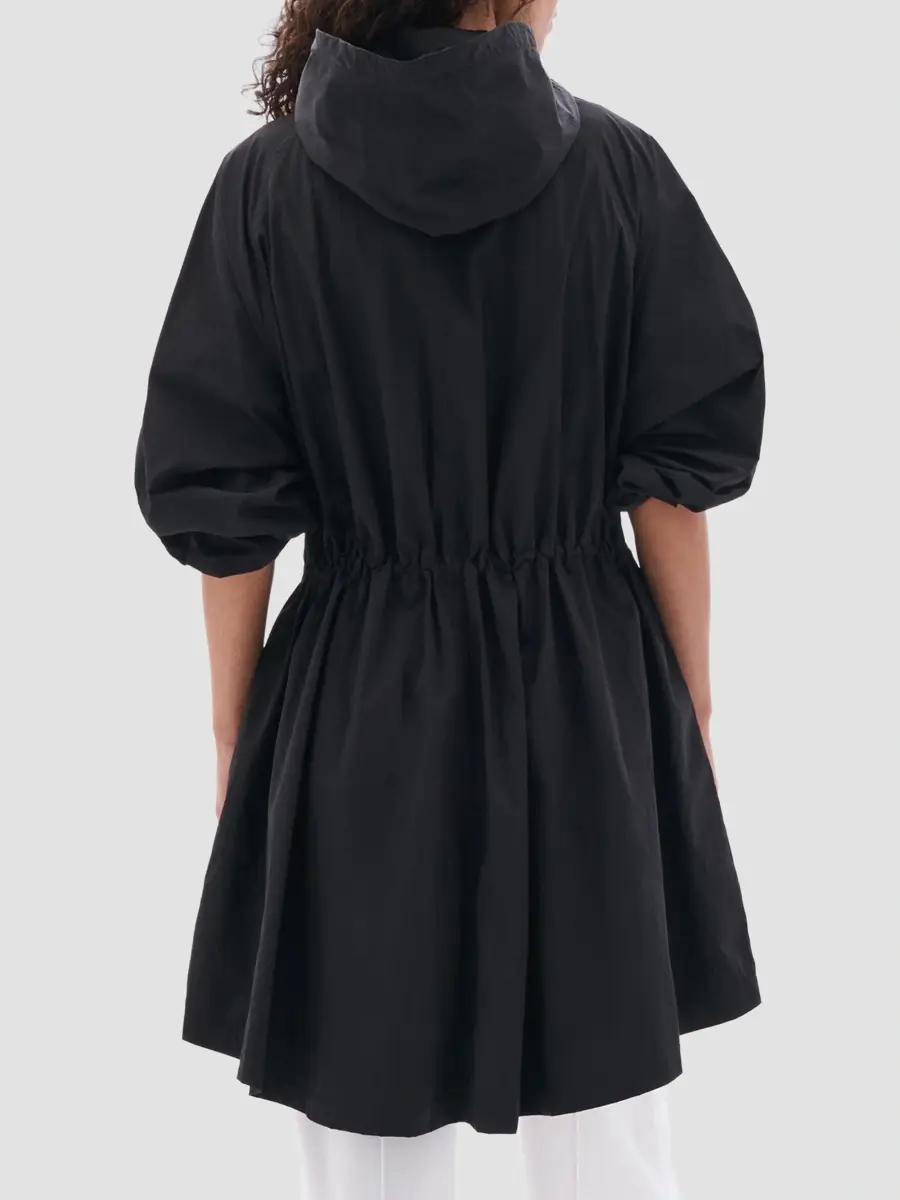 Another Tomorrow Women's Nylon Anorak Coat | Thumbnail 4 Another Tomorrow Women's Nylon Anorak Coat | Thumbnail 4