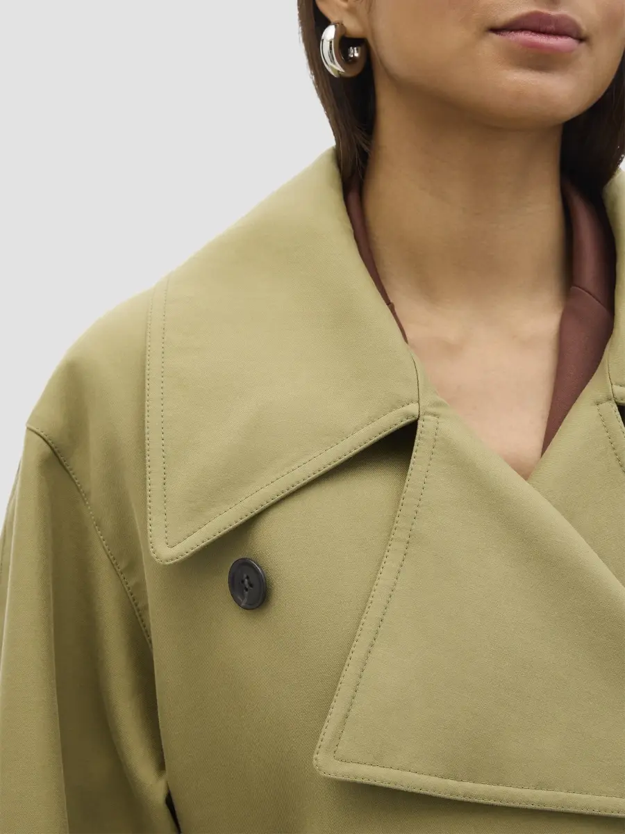 Another Tomorrow Women's Double Face Trench Coat | Thumbnail 6