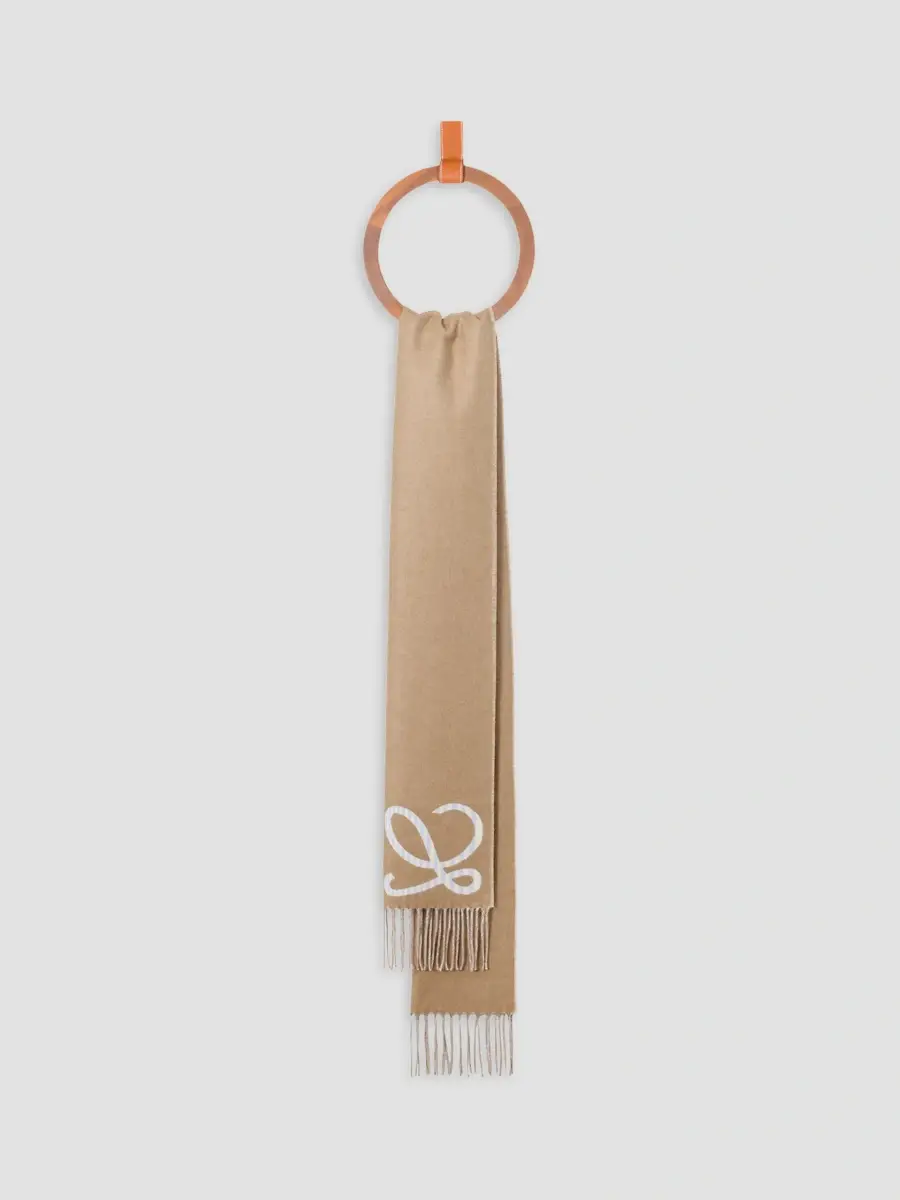 Loewe Men's Anagram Silk-Cashmere Scarf | Thumbnail 2 Loewe Men's Anagram Silk-Cashmere Scarf | Thumbnail 2