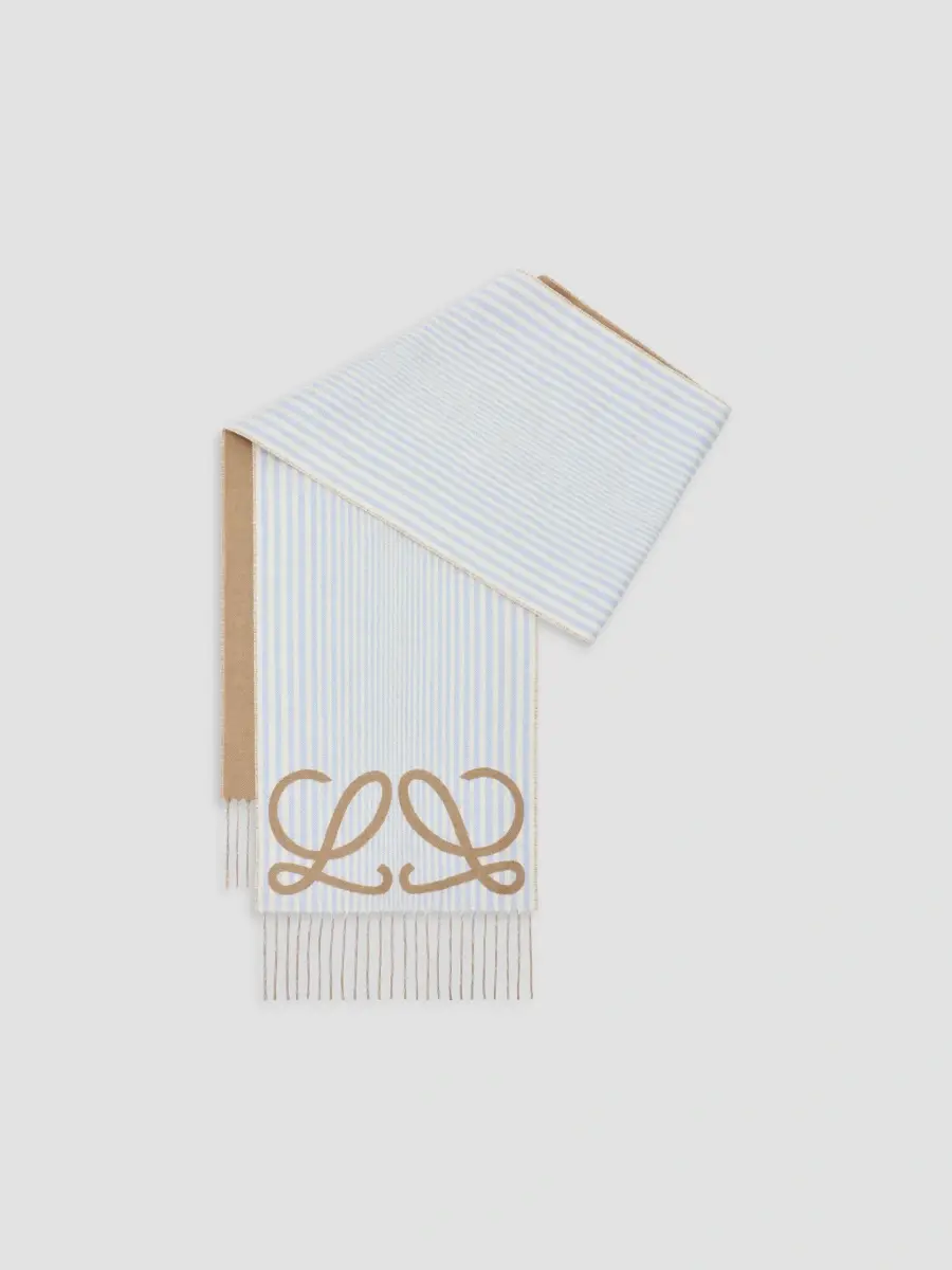 Loewe Men's Anagram Silk-Cashmere Scarf | Thumbnail 3 Loewe Men's Anagram Silk-Cashmere Scarf | Thumbnail 3