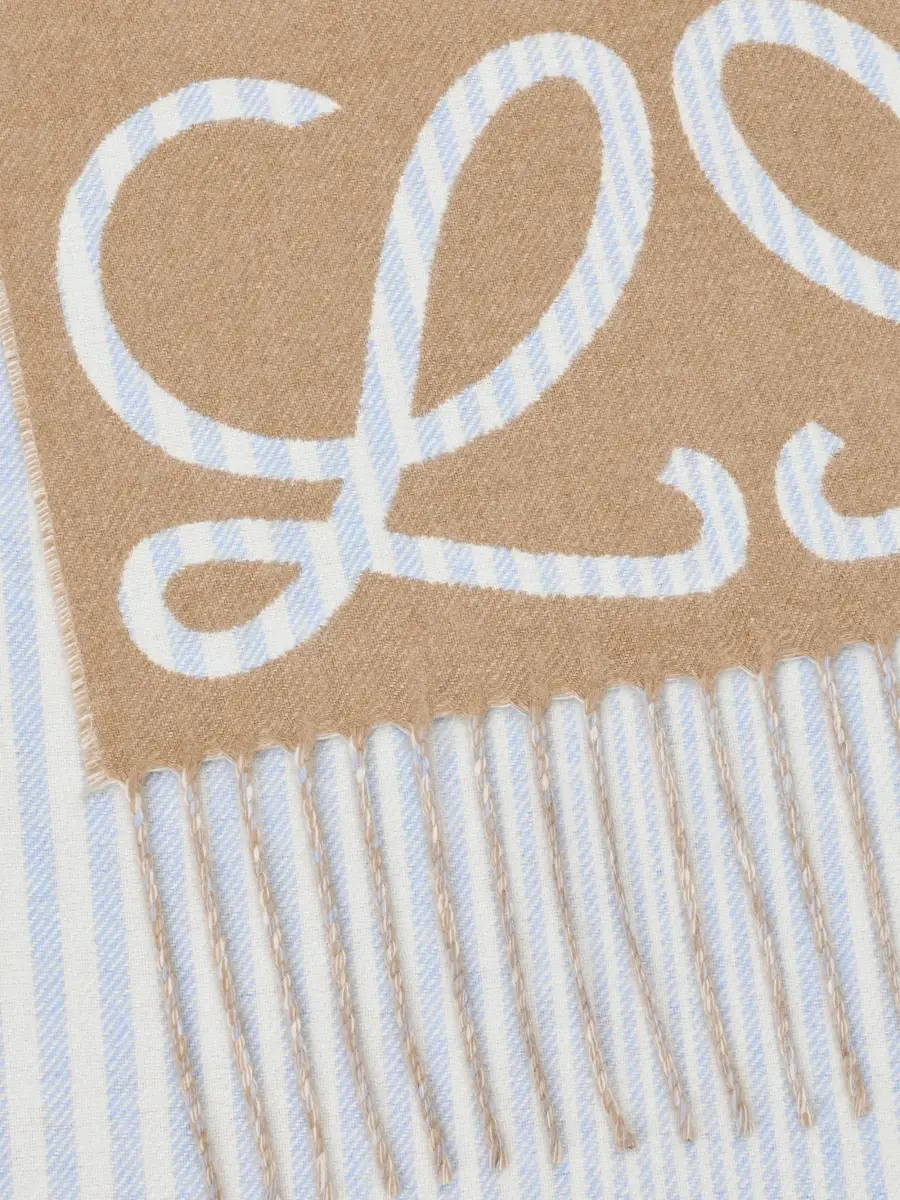 Loewe Men's Anagram Silk-Cashmere Scarf | Thumbnail 4 Loewe Men's Anagram Silk-Cashmere Scarf | Thumbnail 4
