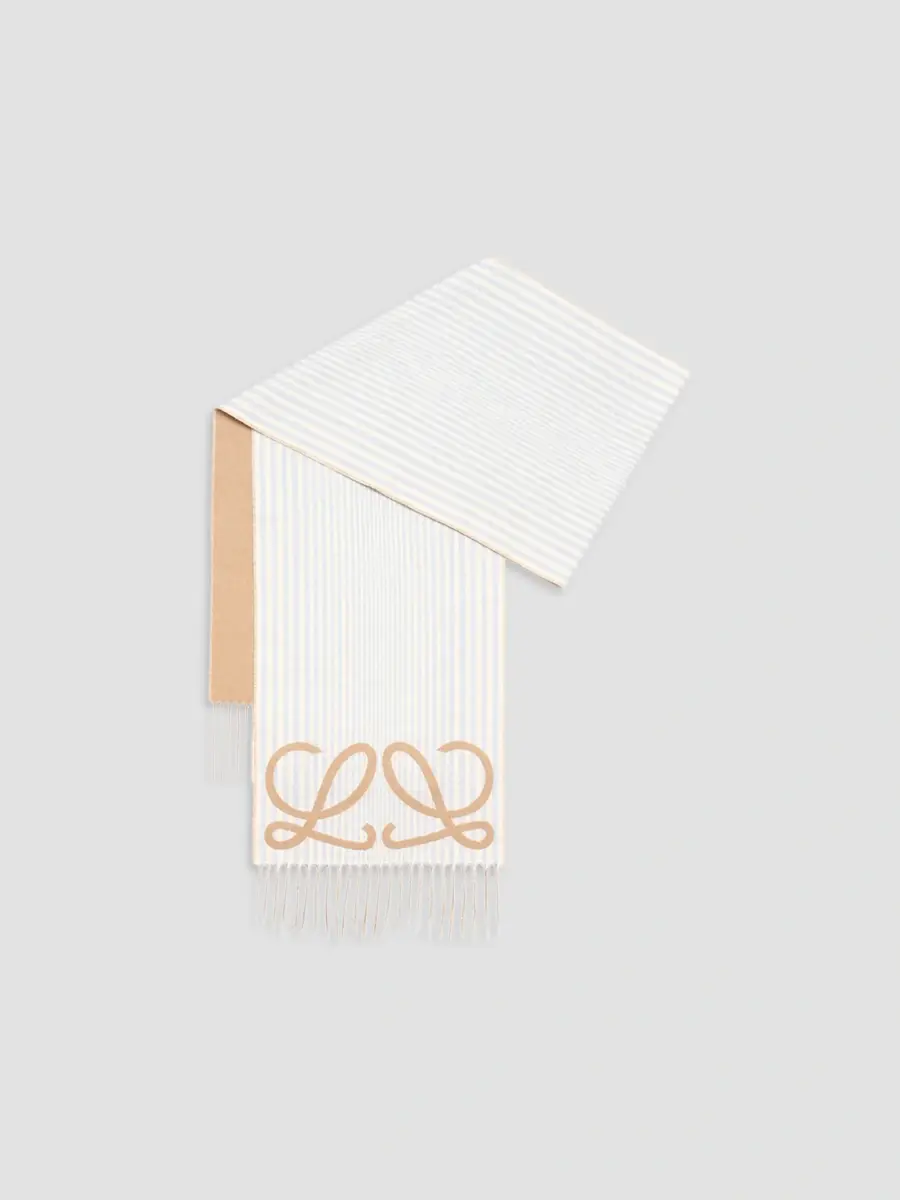 Loewe Men's Anagram Silk-Cashmere Scarf | Thumbnail 5 Loewe Men's Anagram Silk-Cashmere Scarf | Thumbnail 5