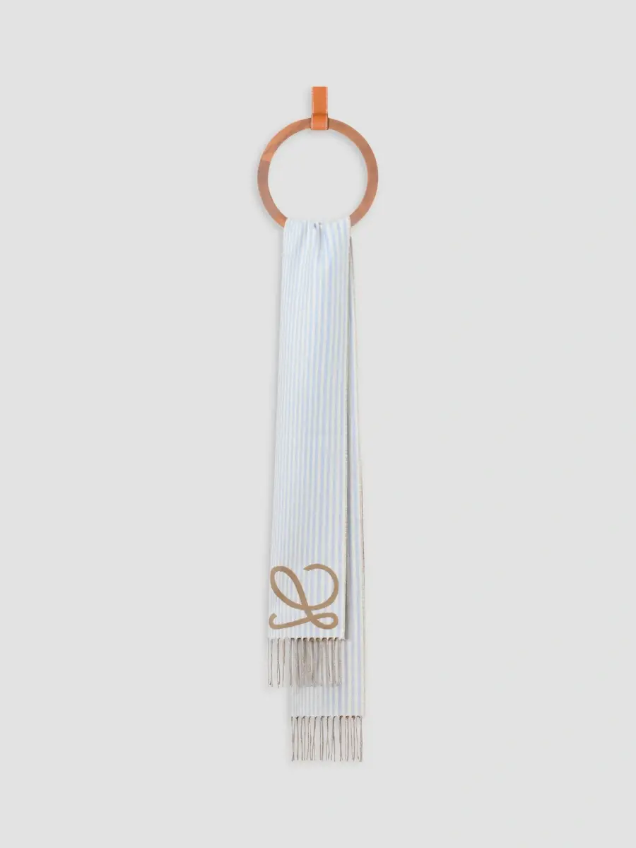 Loewe Men's Anagram Silk-Cashmere Scarf | Thumbnail 6 Loewe Men's Anagram Silk-Cashmere Scarf | Thumbnail 6