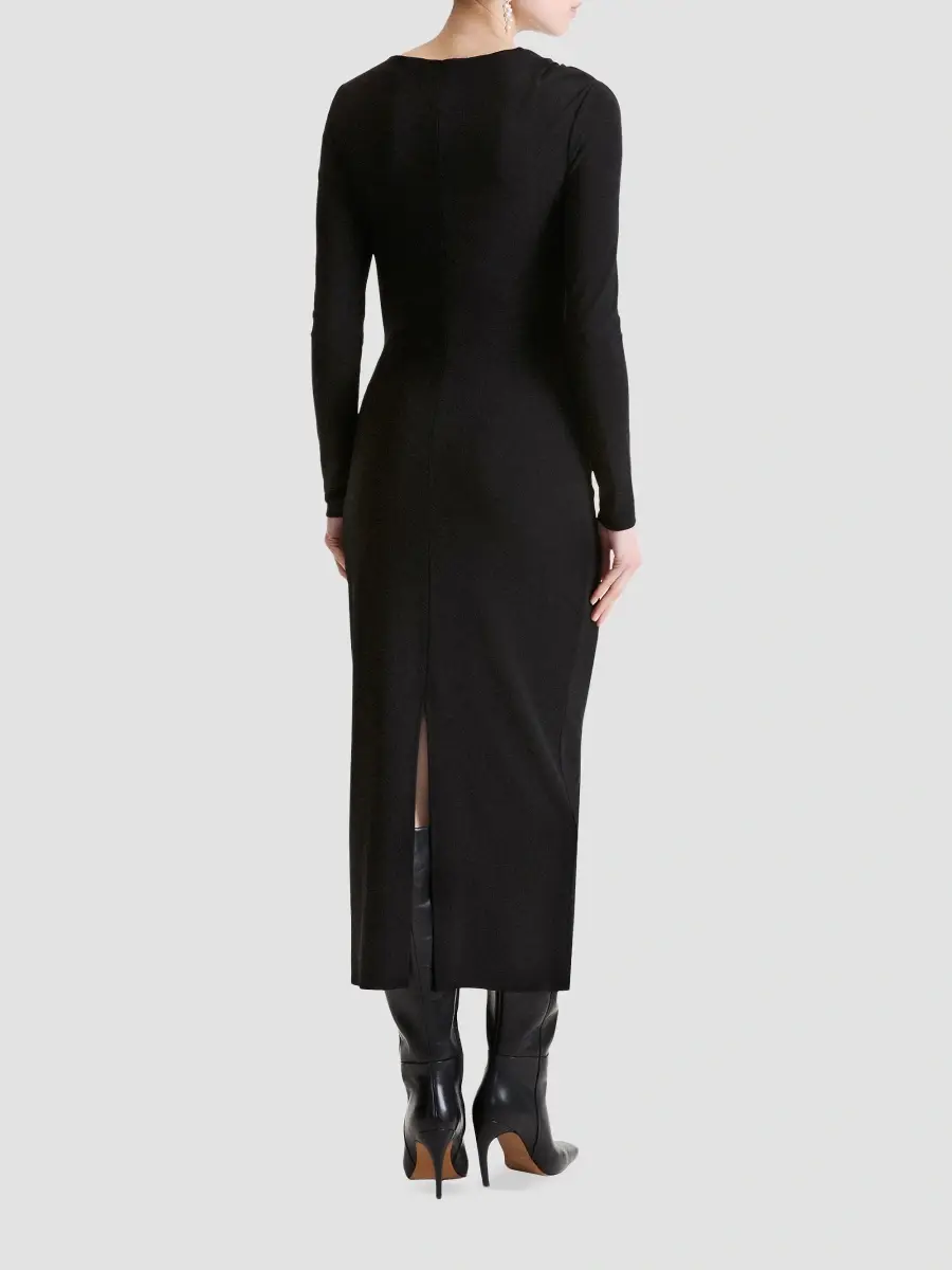 Marella Women's Jersey Dress with Asymmetric Detail - Black | Thumbnail 4 Marella Women's Jersey Dress with Asymmetric Detail - Black | Thumbnail 4
