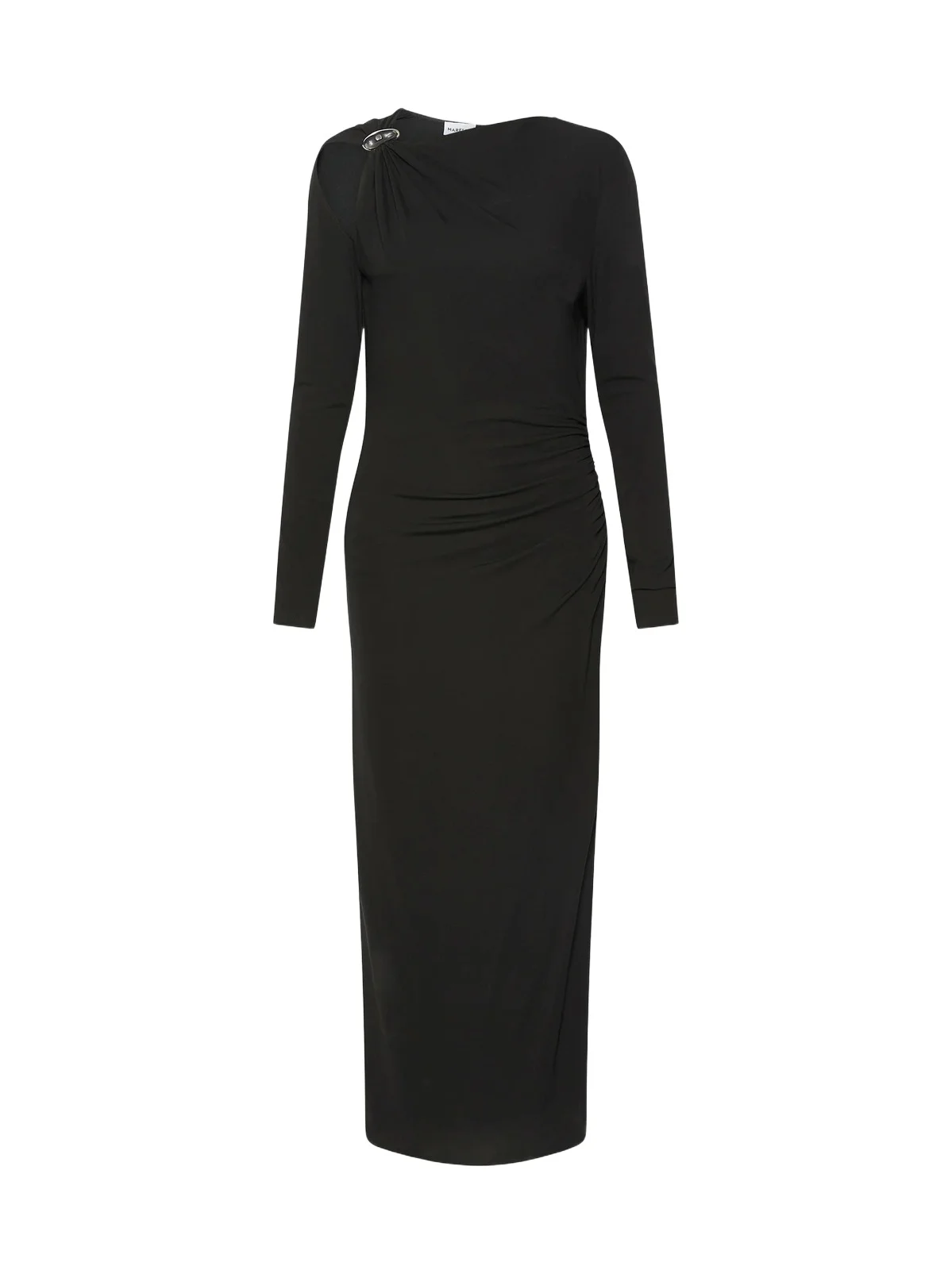 Marella Women's Jersey Dress with Asymmetric Detail - Black