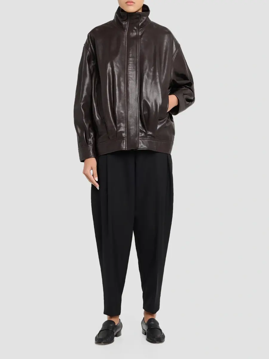 ARMA Women's Paula Leather Bomber Jacket | Thumbnail 2 ARMA Women's Paula Leather Bomber Jacket | Thumbnail 2