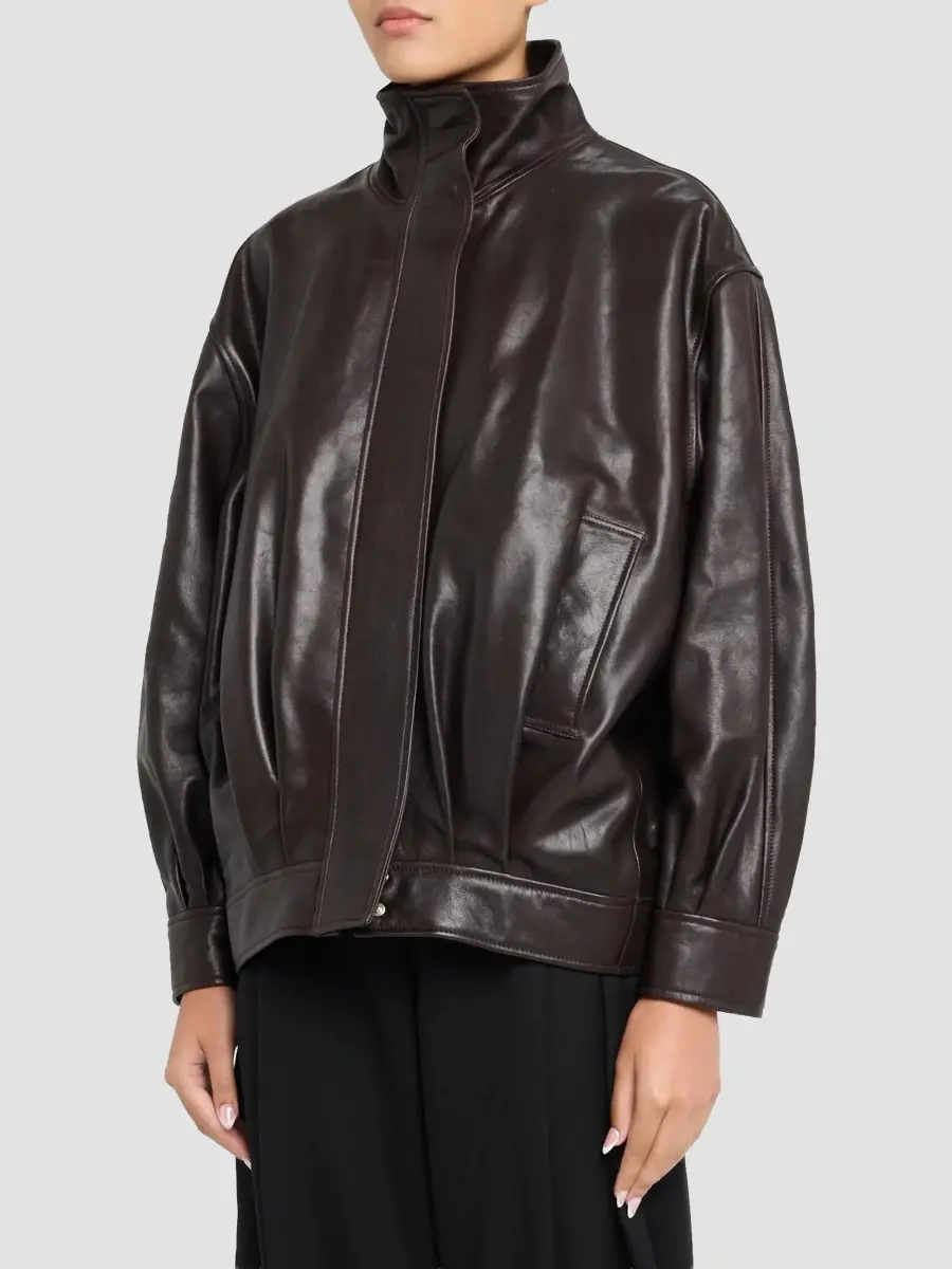 ARMA Women's Paula Leather Bomber Jacket | Thumbnail 4 ARMA Women's Paula Leather Bomber Jacket | Thumbnail 4