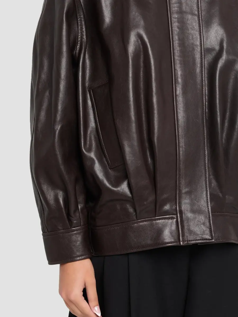ARMA Women's Paula Leather Bomber Jacket | Thumbnail 5 ARMA Women's Paula Leather Bomber Jacket | Thumbnail 5