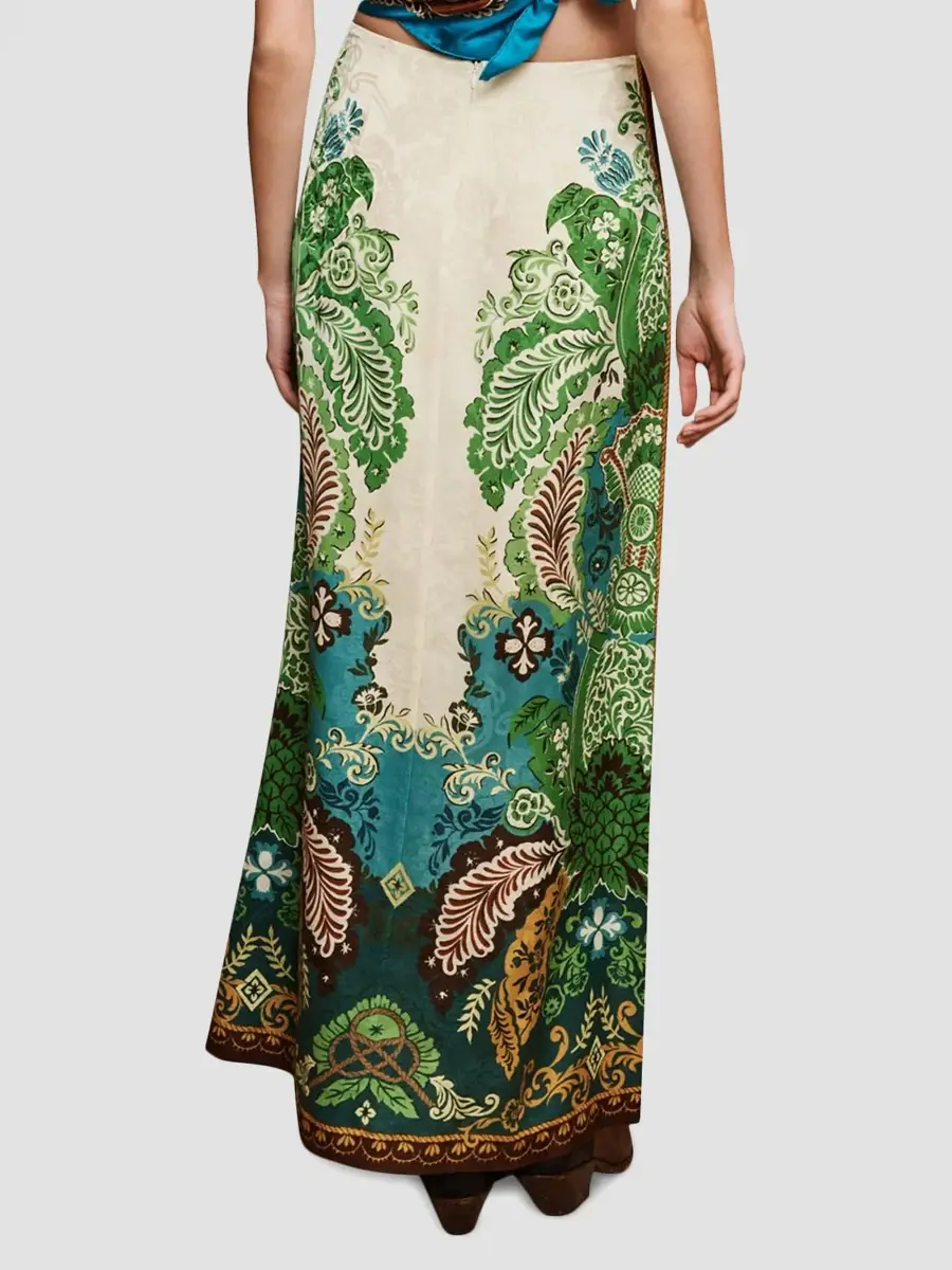 ALÉMAIS Women's Florence Printed Silk A-Line Maxi Skirt | Thumbnail 2 ALÉMAIS Women's Florence Printed Silk A-Line Maxi Skirt | Thumbnail 2