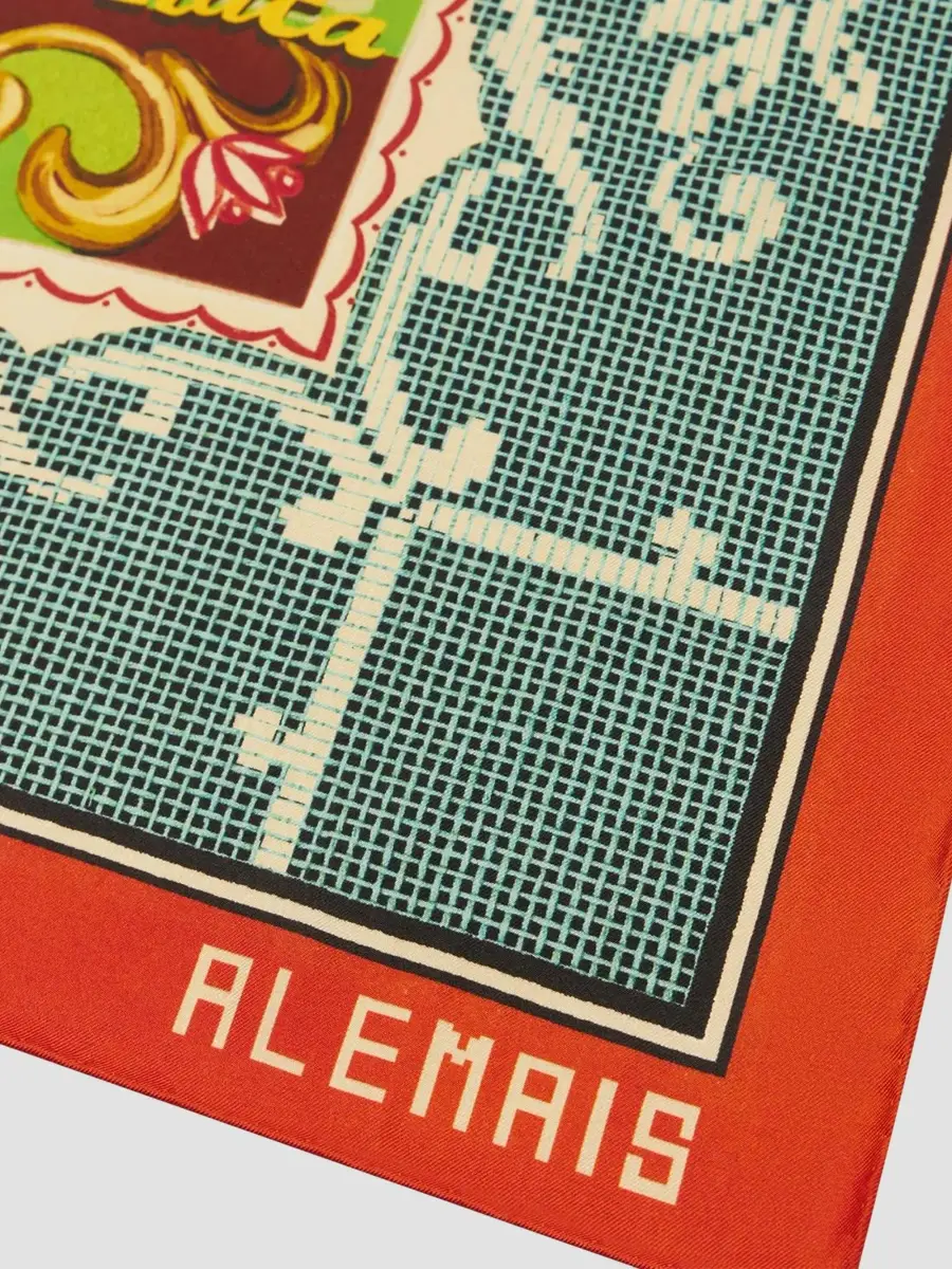 ALÉMAIS Women's Ace Printed Silk Scarf | Thumbnail 4 ALÉMAIS Women's Ace Printed Silk Scarf | Thumbnail 4