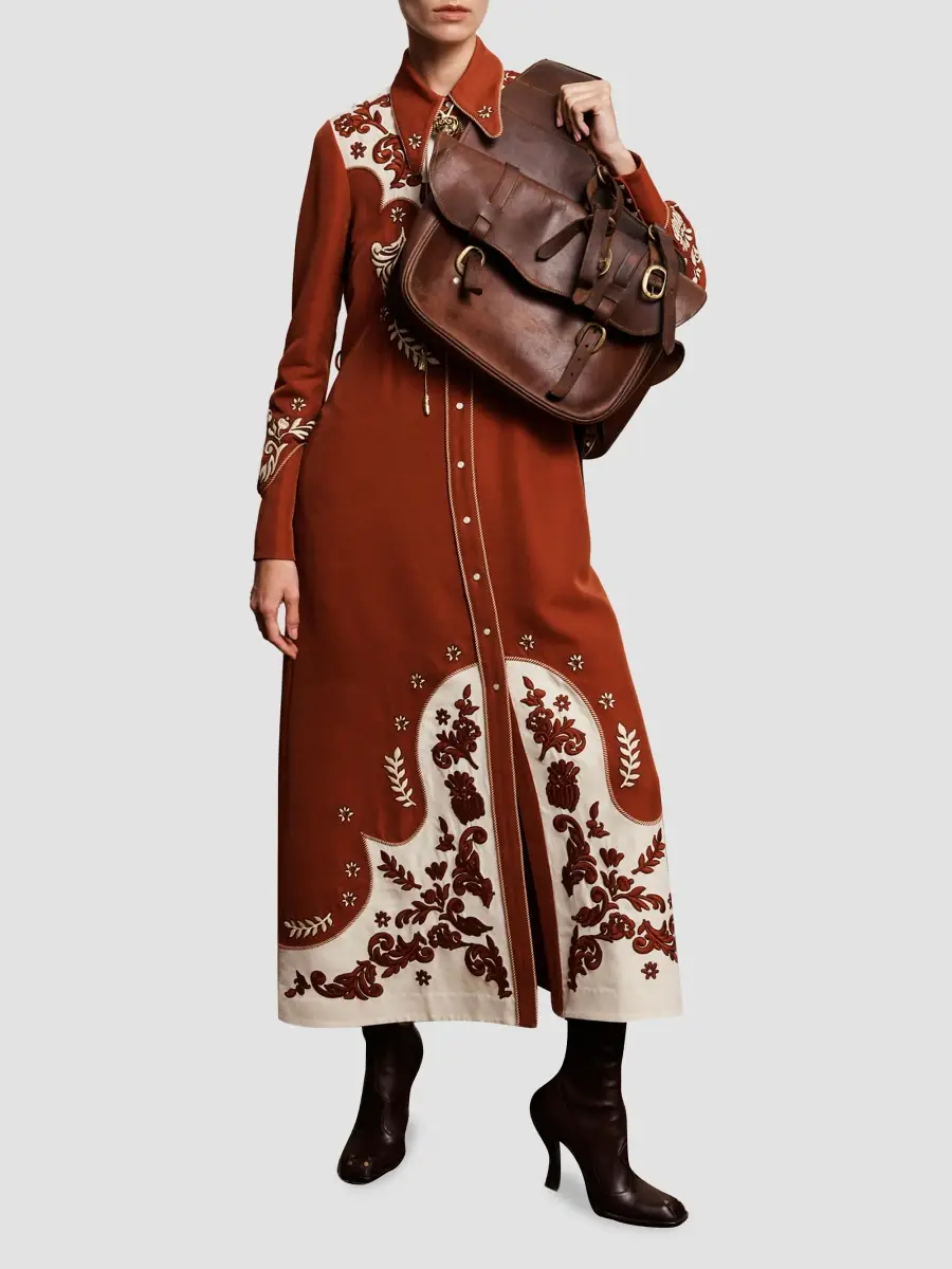 ALÉMAIS Women's Duke Embroidered Midi Shirtdress | Thumbnail 2 ALÉMAIS Women's Duke Embroidered Midi Shirtdress | Thumbnail 2