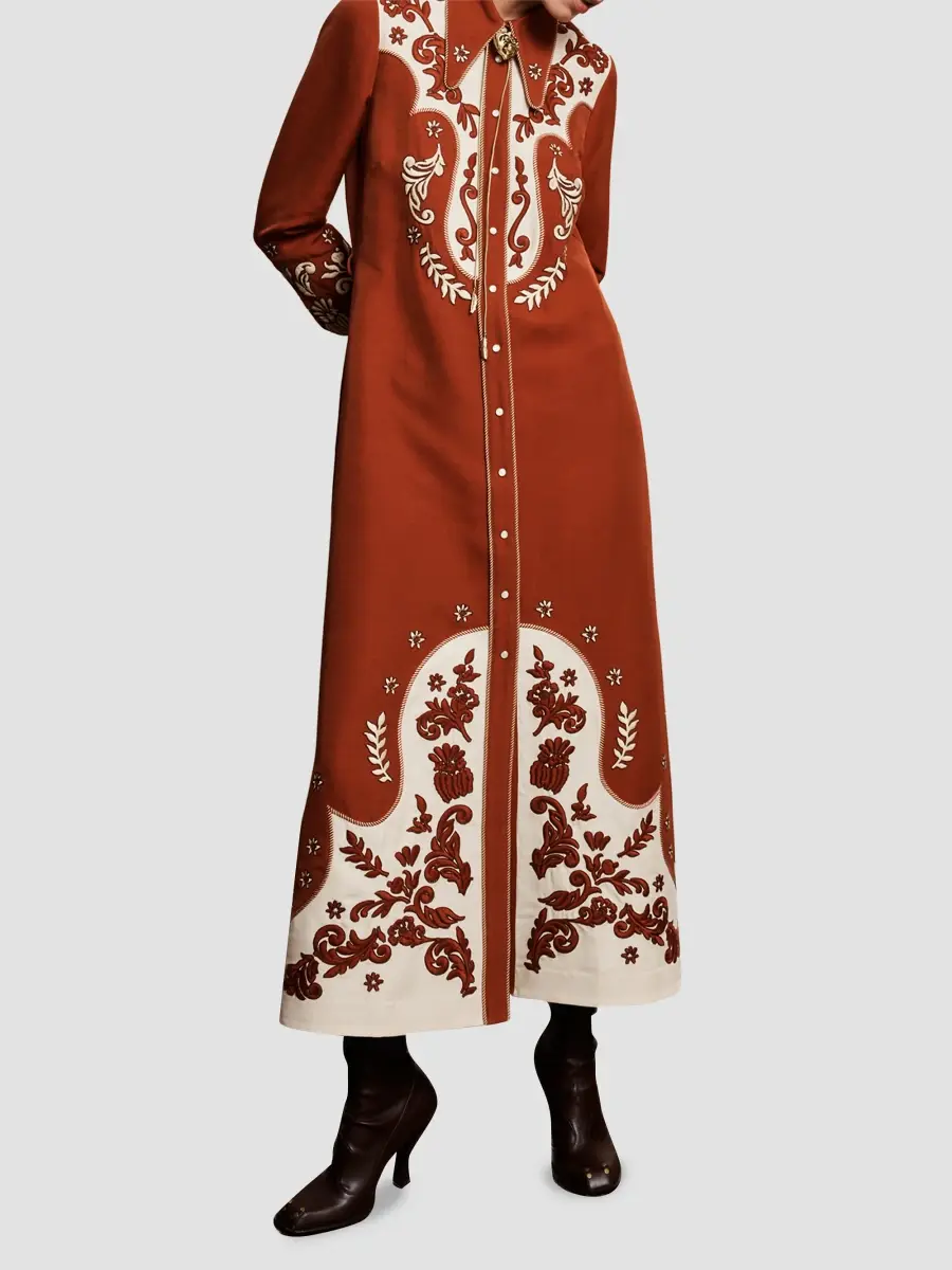 ALÉMAIS Women's Duke Embroidered Midi Shirtdress | Thumbnail 4 ALÉMAIS Women's Duke Embroidered Midi Shirtdress | Thumbnail 4