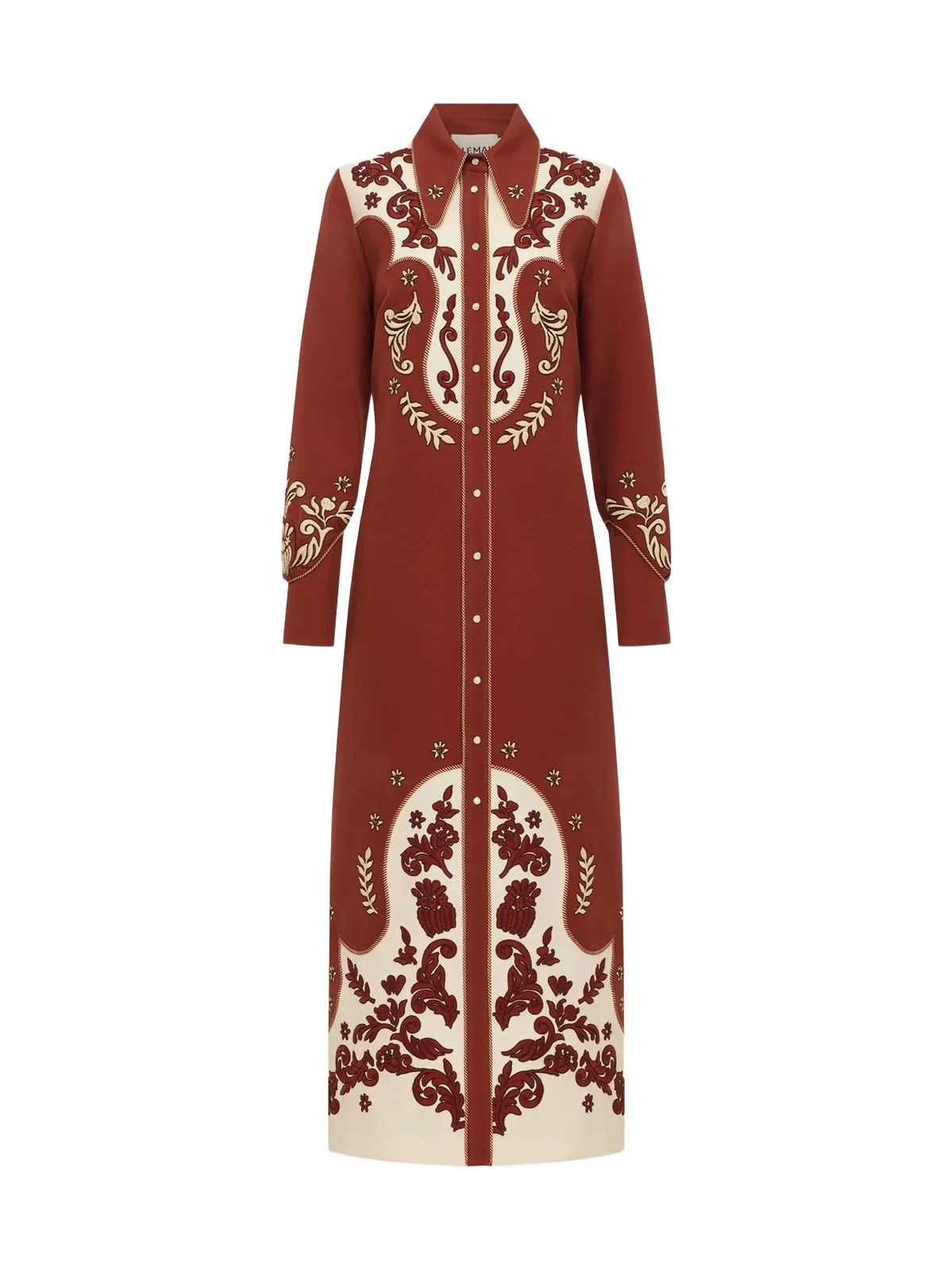ALÉMAIS Women's Duke Embroidered Midi Shirtdress