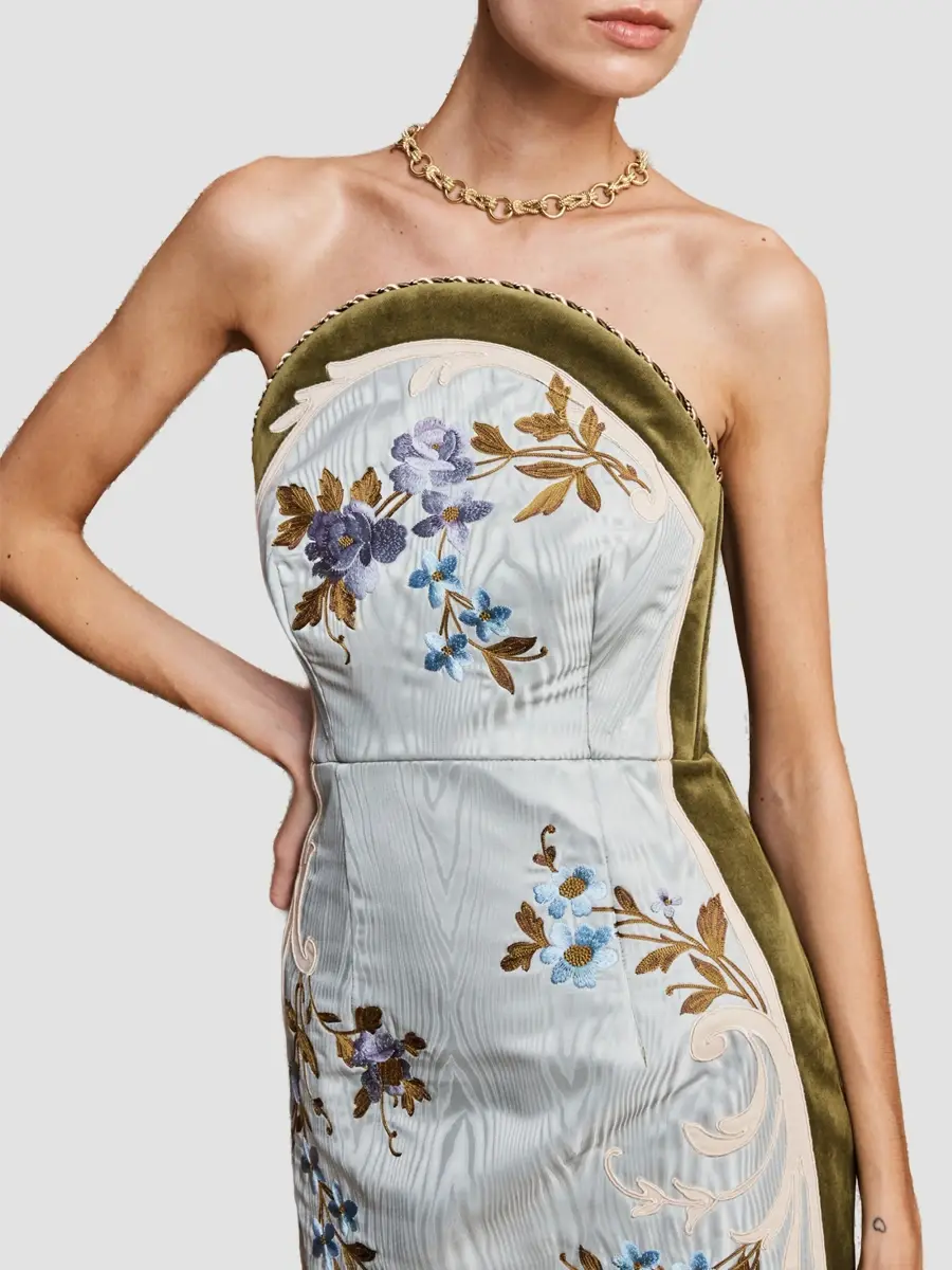 ALÉMAIS Women's Odessa Floral Linen-Cotton Blend Midi Dress | Thumbnail 6 ALÉMAIS Women's Odessa Floral Linen-Cotton Blend Midi Dress | Thumbnail 6